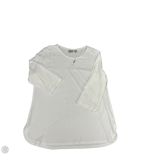 Top Long Sleeve By Chicos In White, Size: L