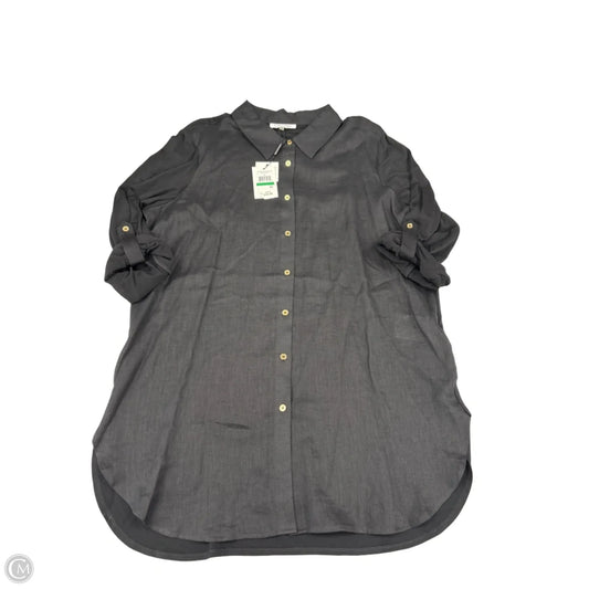Top Long Sleeve By Calvin Klein In Black, Size: L