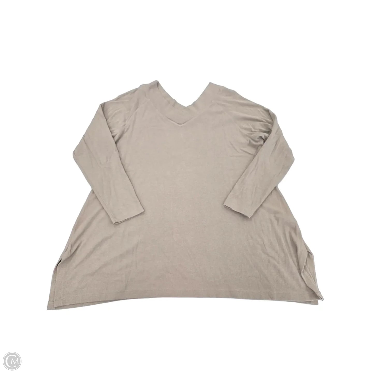 Top Long Sleeve By Soft Surroundings In Brown, Size: 1x
