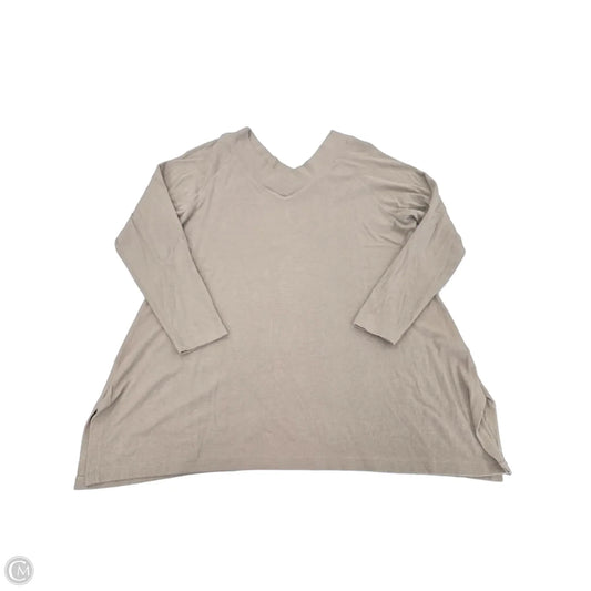 Top Long Sleeve By Soft Surroundings In Brown, Size: 1x