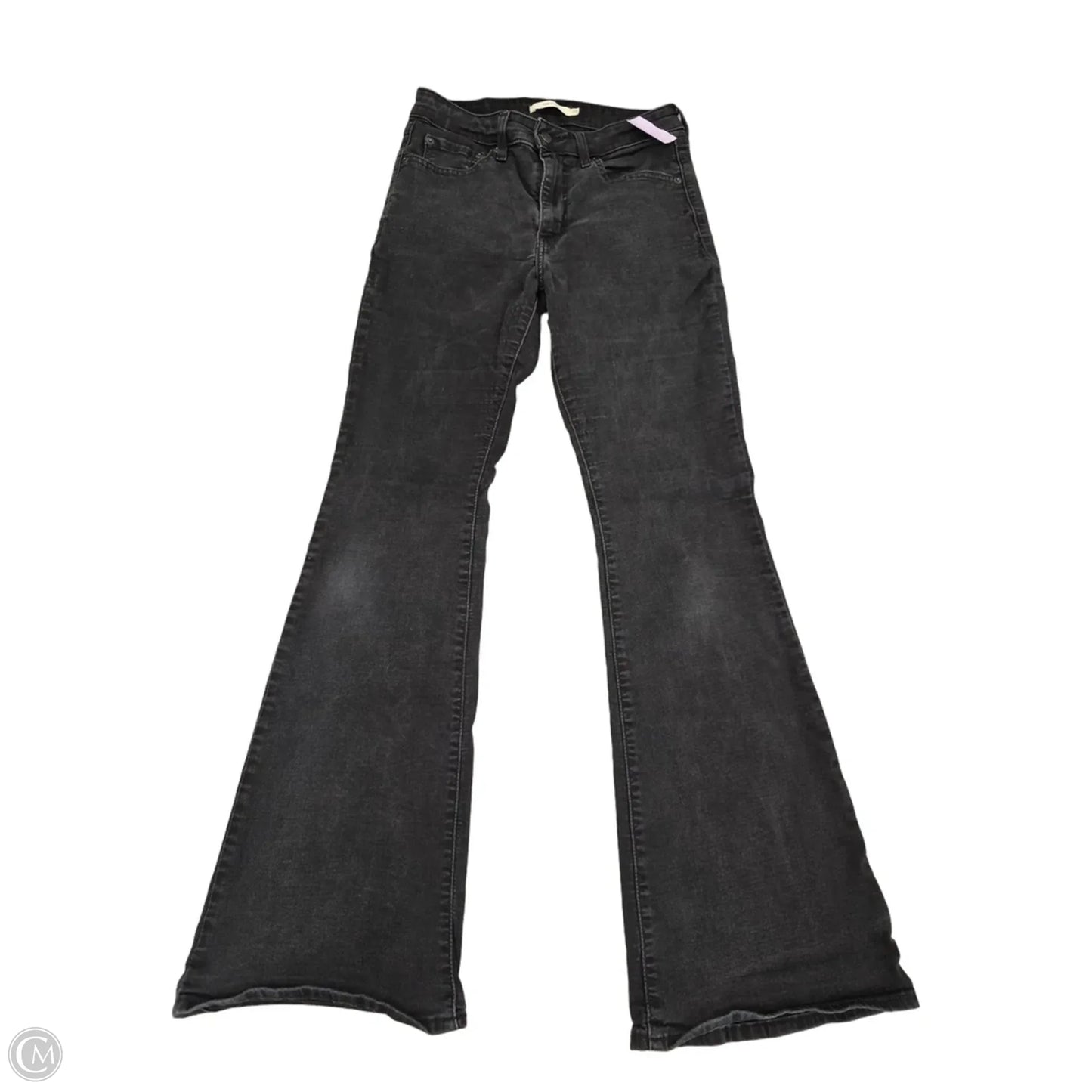Jeans Flared By Levis In Black Denim, Size: 6