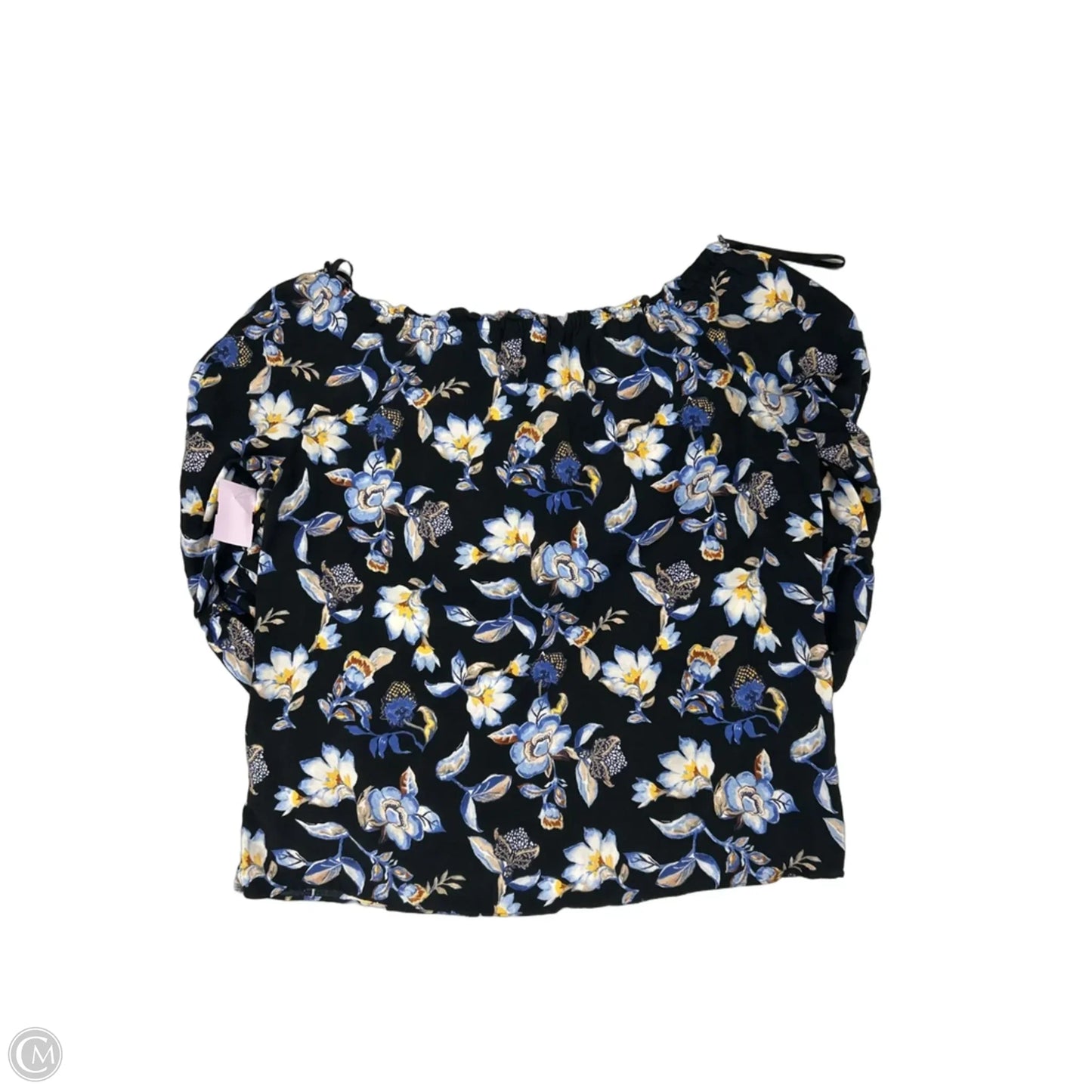 Top Long Sleeve By White House Black Market In Black & Blue, Size: M