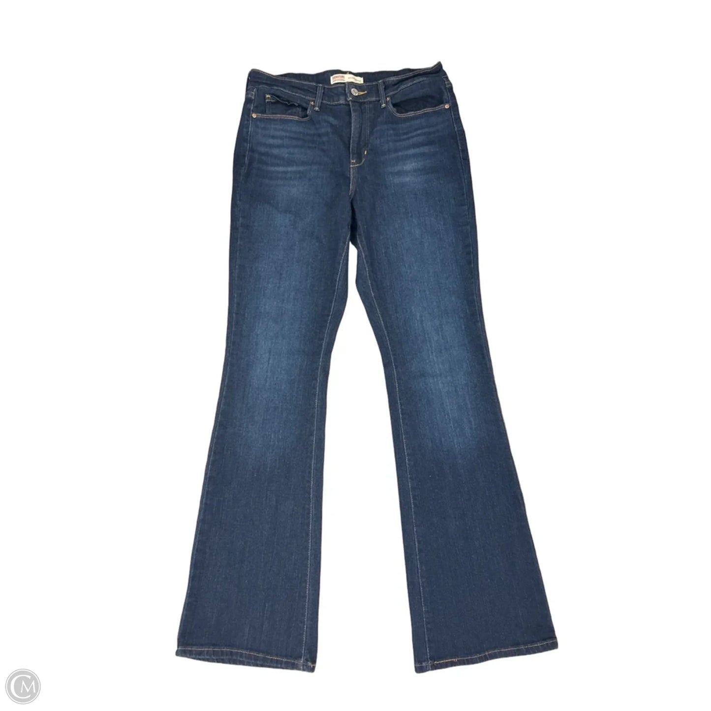 Jeans Boot Cut By Levis Signature In Blue Denim, Size: 8