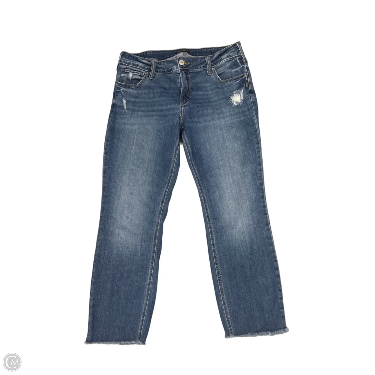 Jeans Straight By Silver In Blue Denim, Size: 14