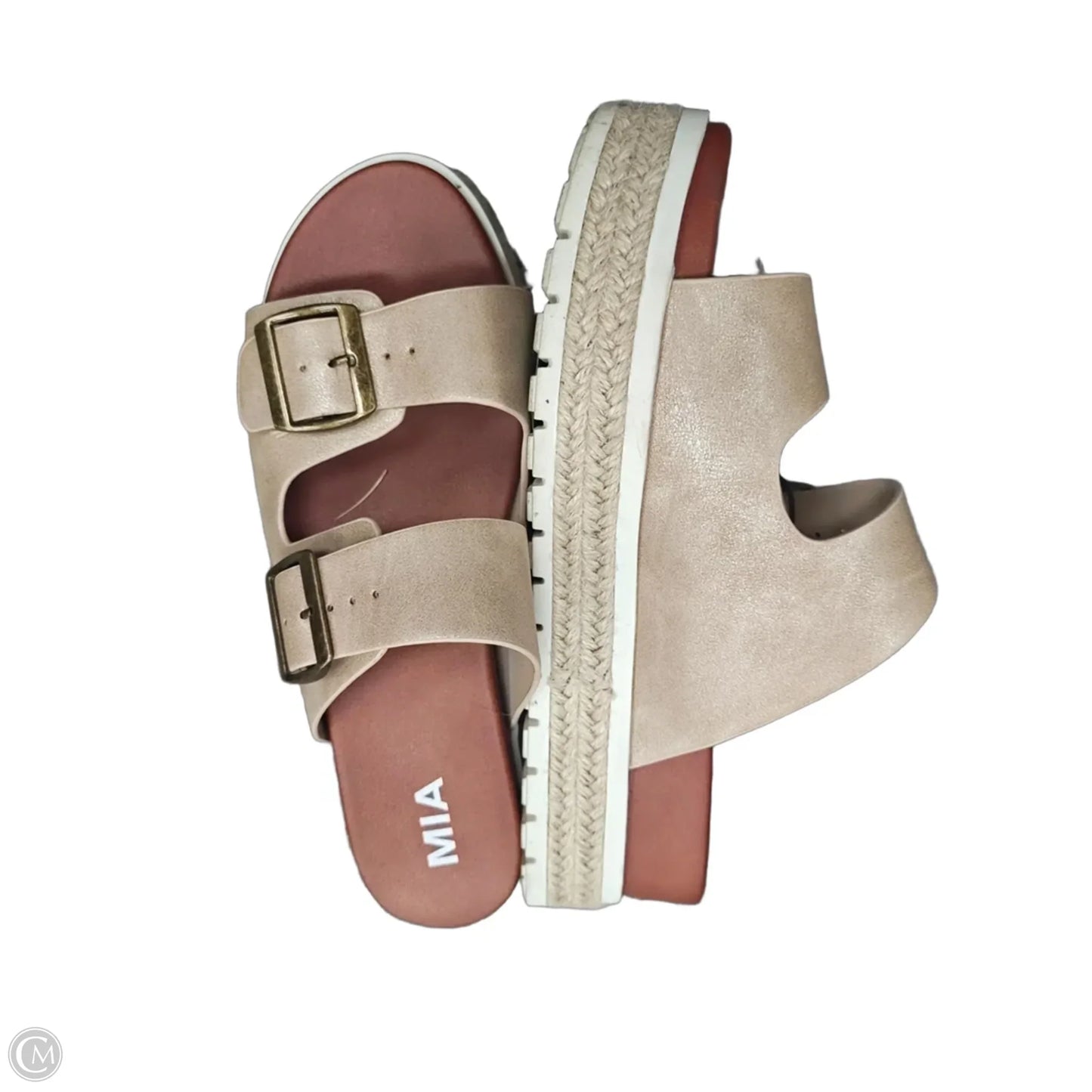 Sandals Heels Platform By Mia In Cream, Size: 9