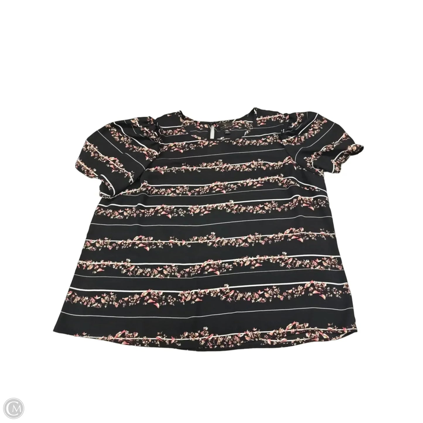 Top Short Sleeve By Worthington In Floral Print, Size: Xlp