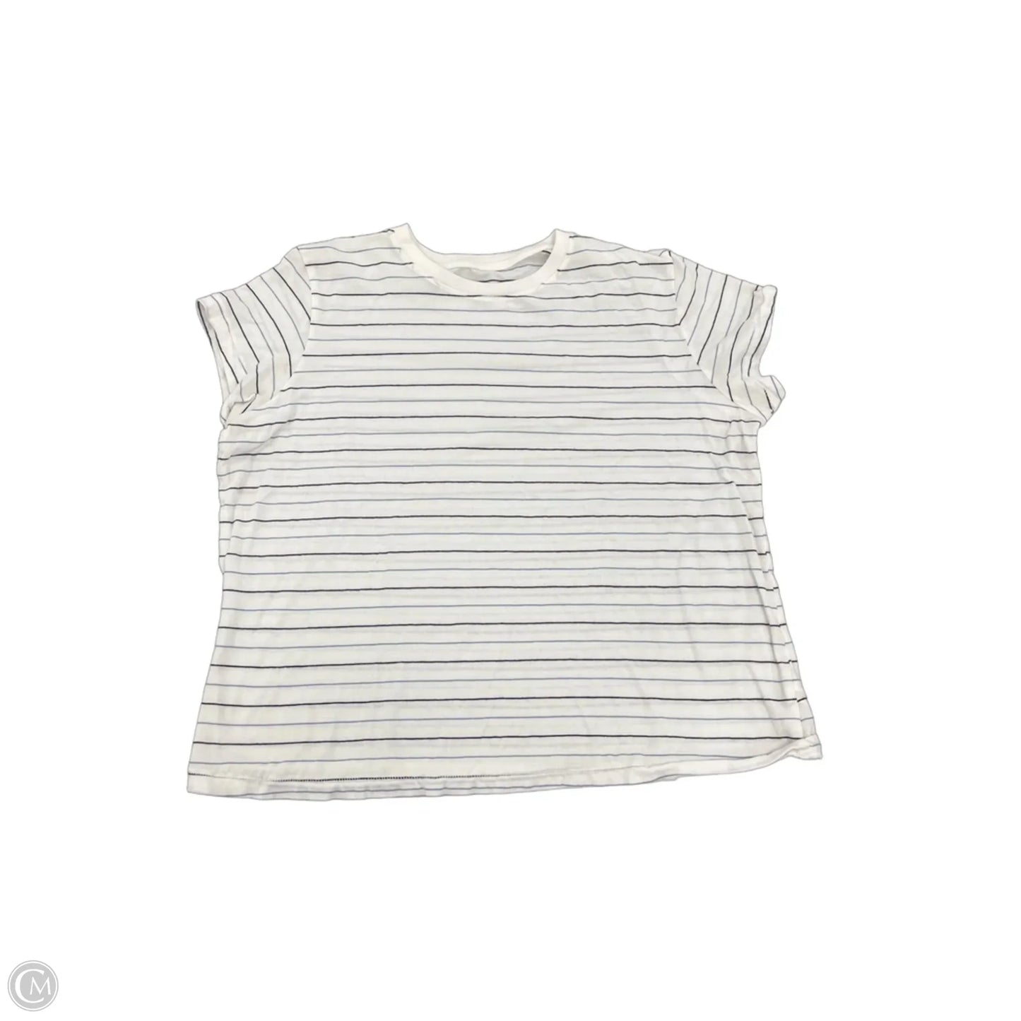 Top Short Sleeve By Universal Thread In Blue & White, Size: L