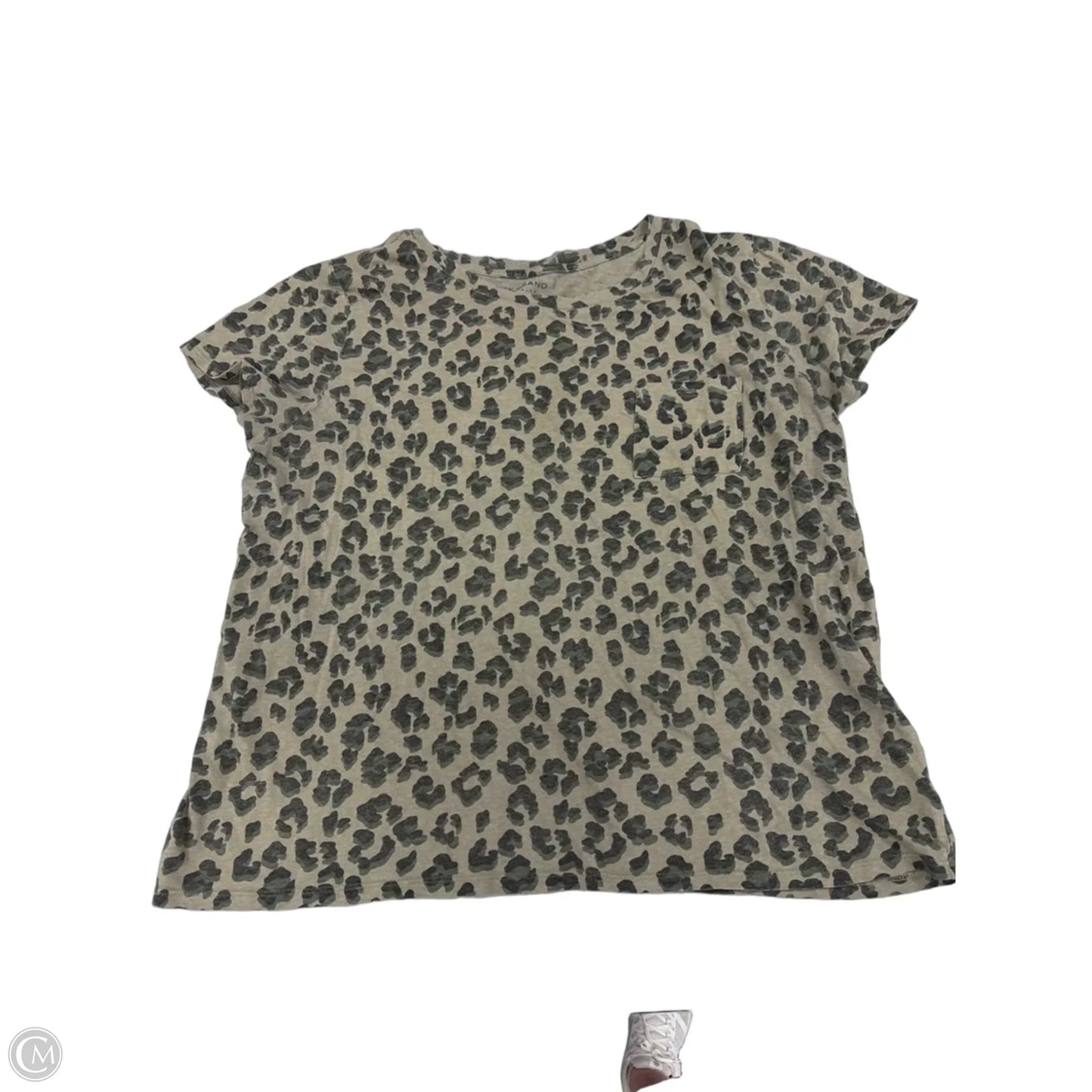 Top Short Sleeve By Lucky Brand In Animal Print, Size: Xl