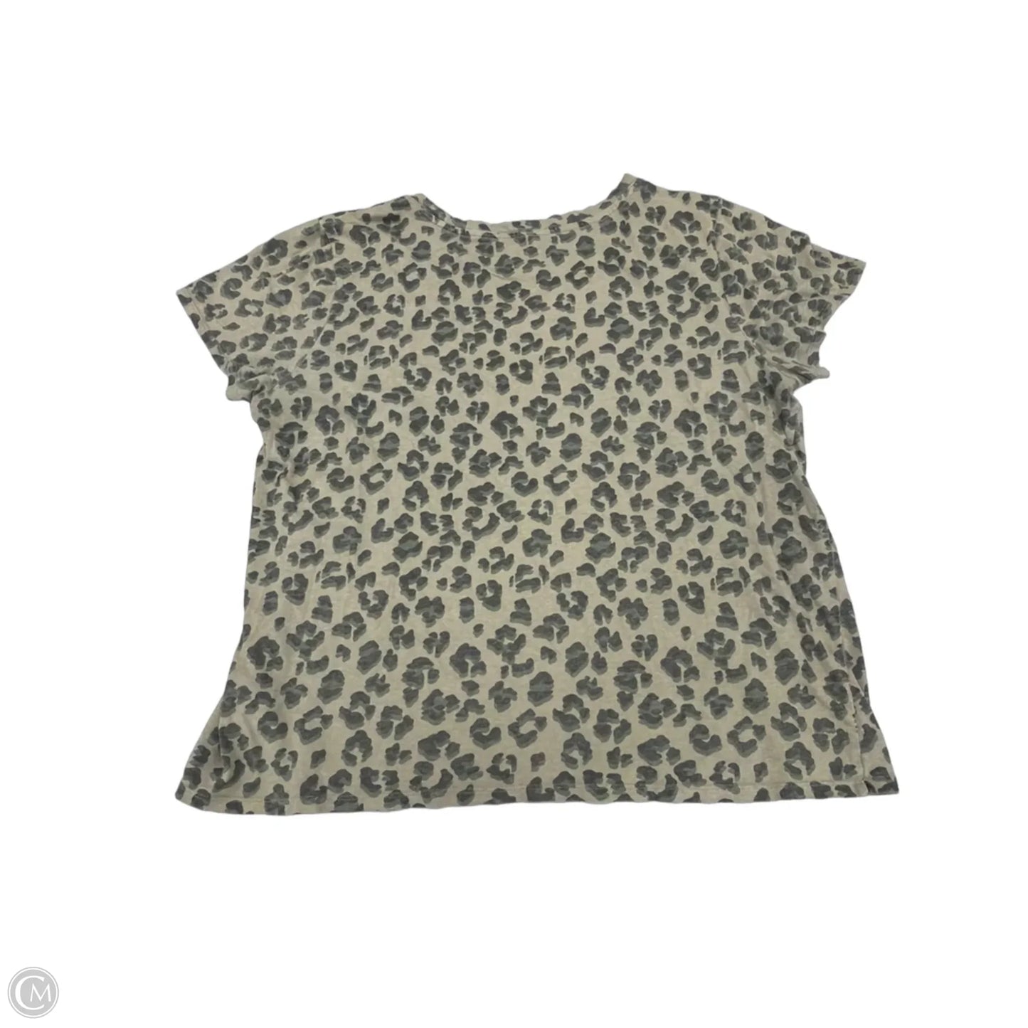 Top Short Sleeve By Lucky Brand In Animal Print, Size: Xl