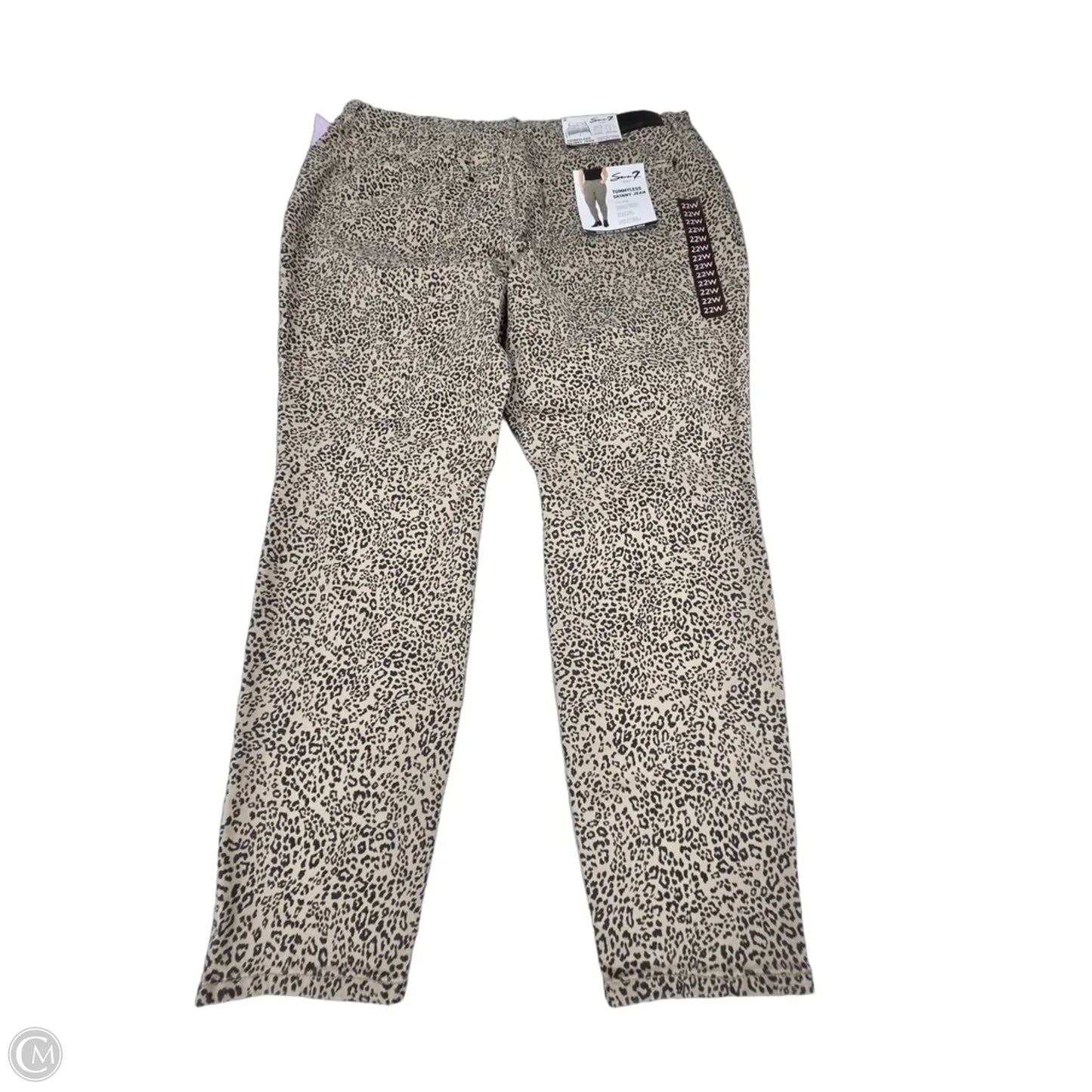 Jeans Skinny By Seven 7 In Animal Print, Size: 22w