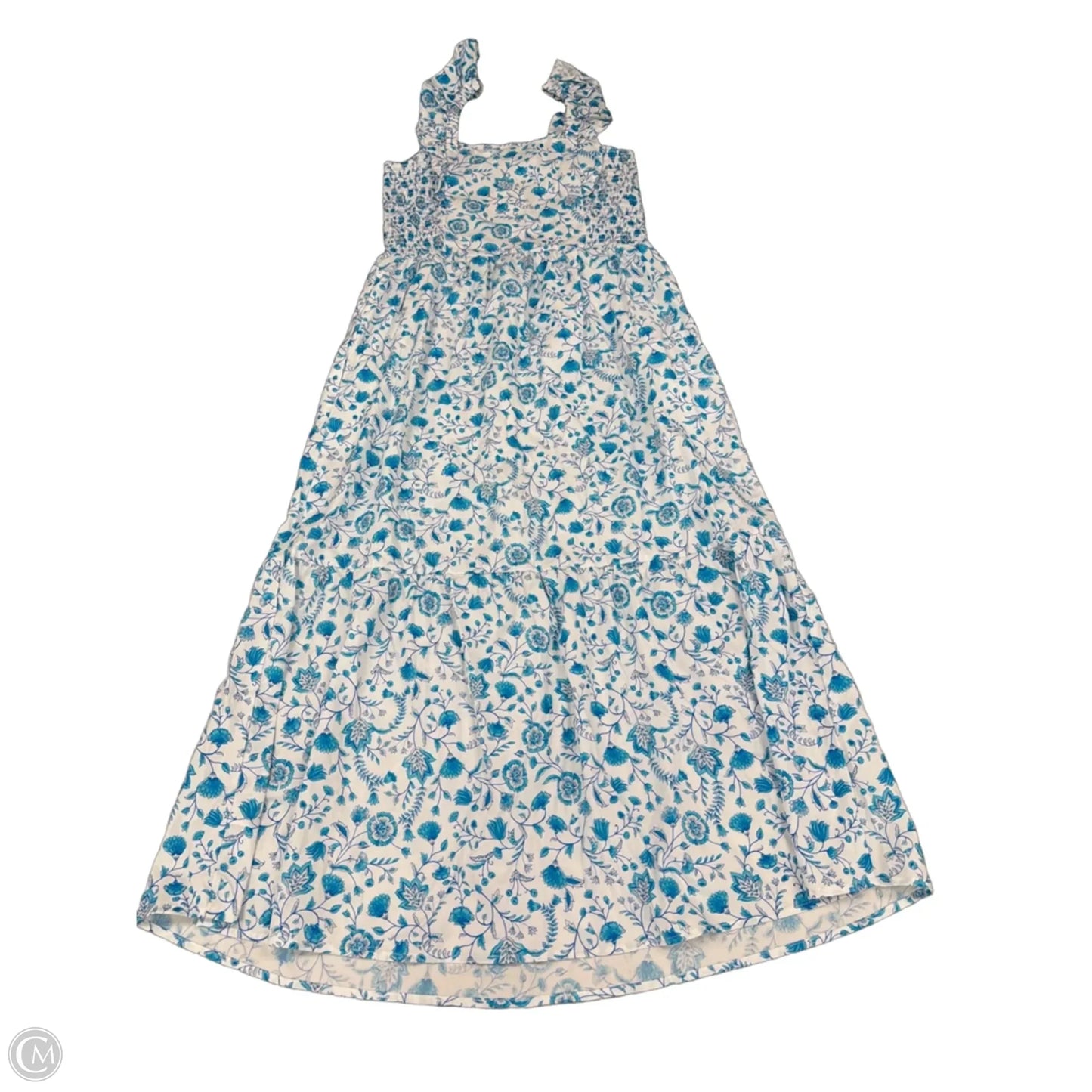 Dress Casual Midi By Draper James In Blue & White, Size: S