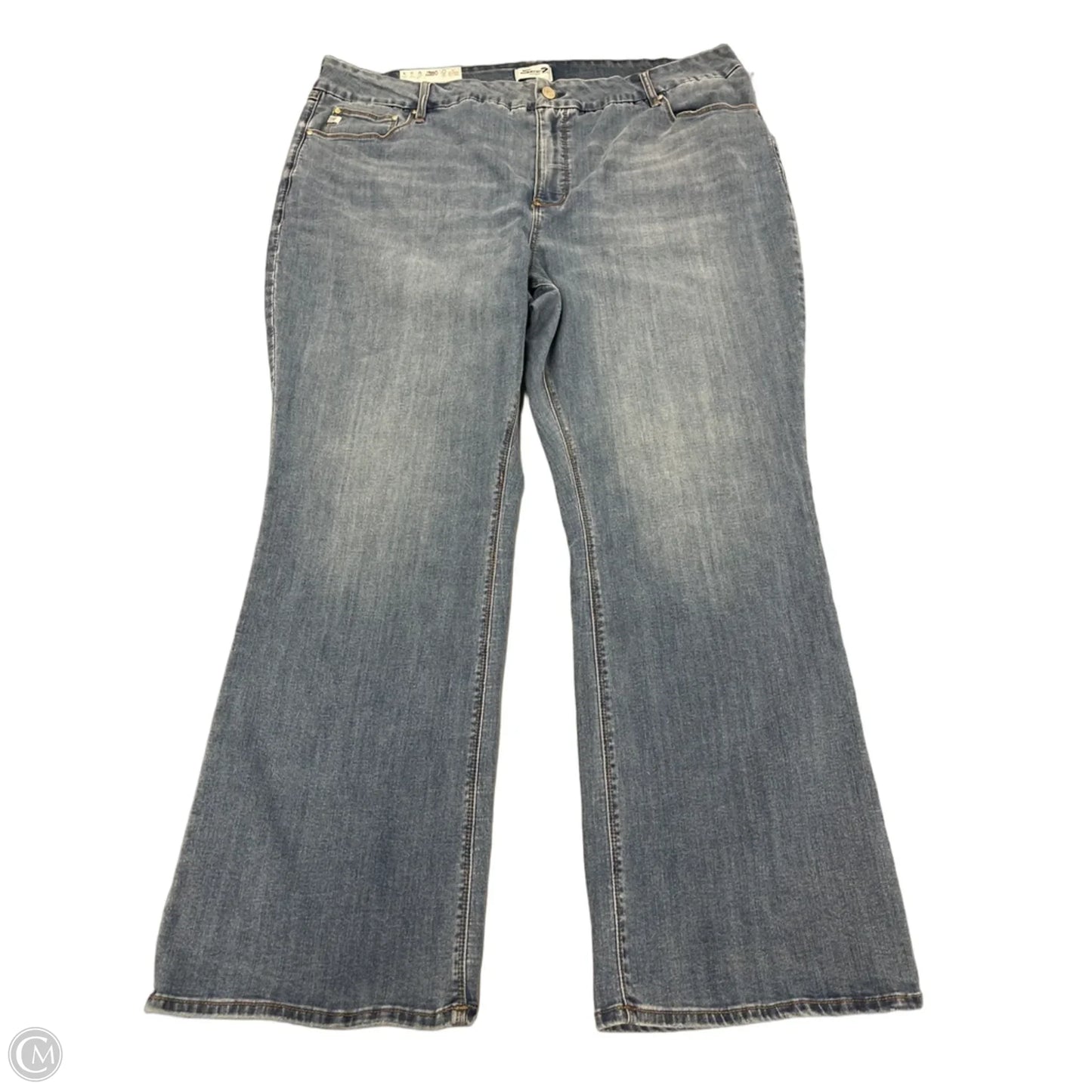 Jeans Boot Cut By Seven 7 In Blue Denim, Size: 24w