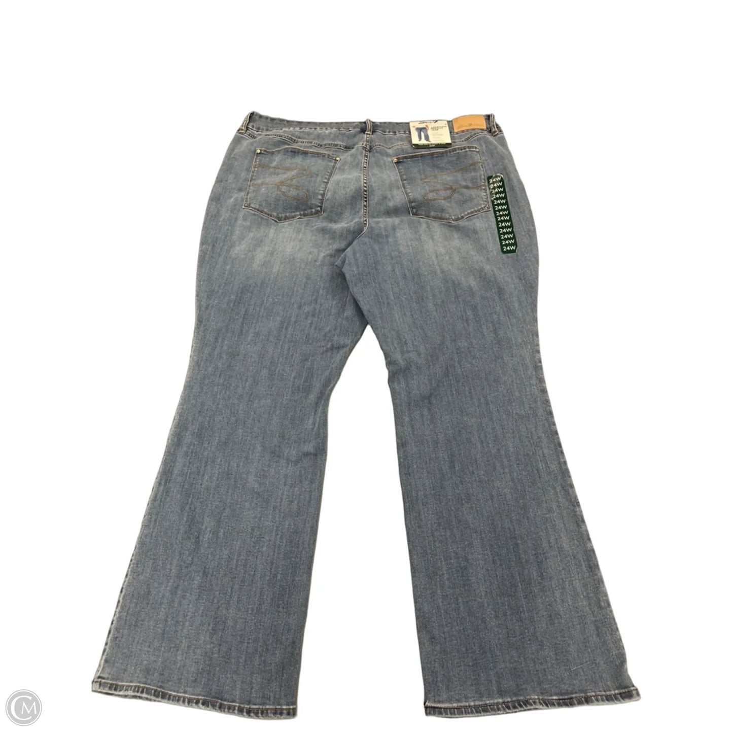 Jeans Boot Cut By Seven 7 In Blue Denim, Size: 24w