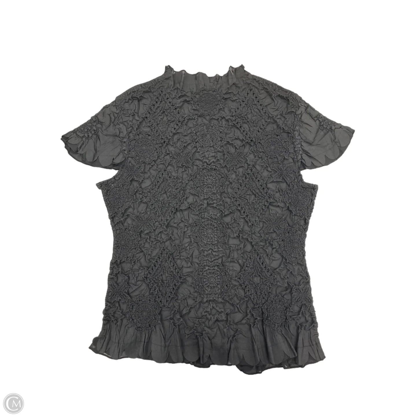 Top Short Sleeve By Cme In Black, Size: L