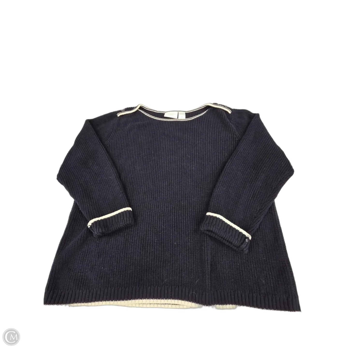 Sweater By Liz Claiborne In Navy, Size: 1x