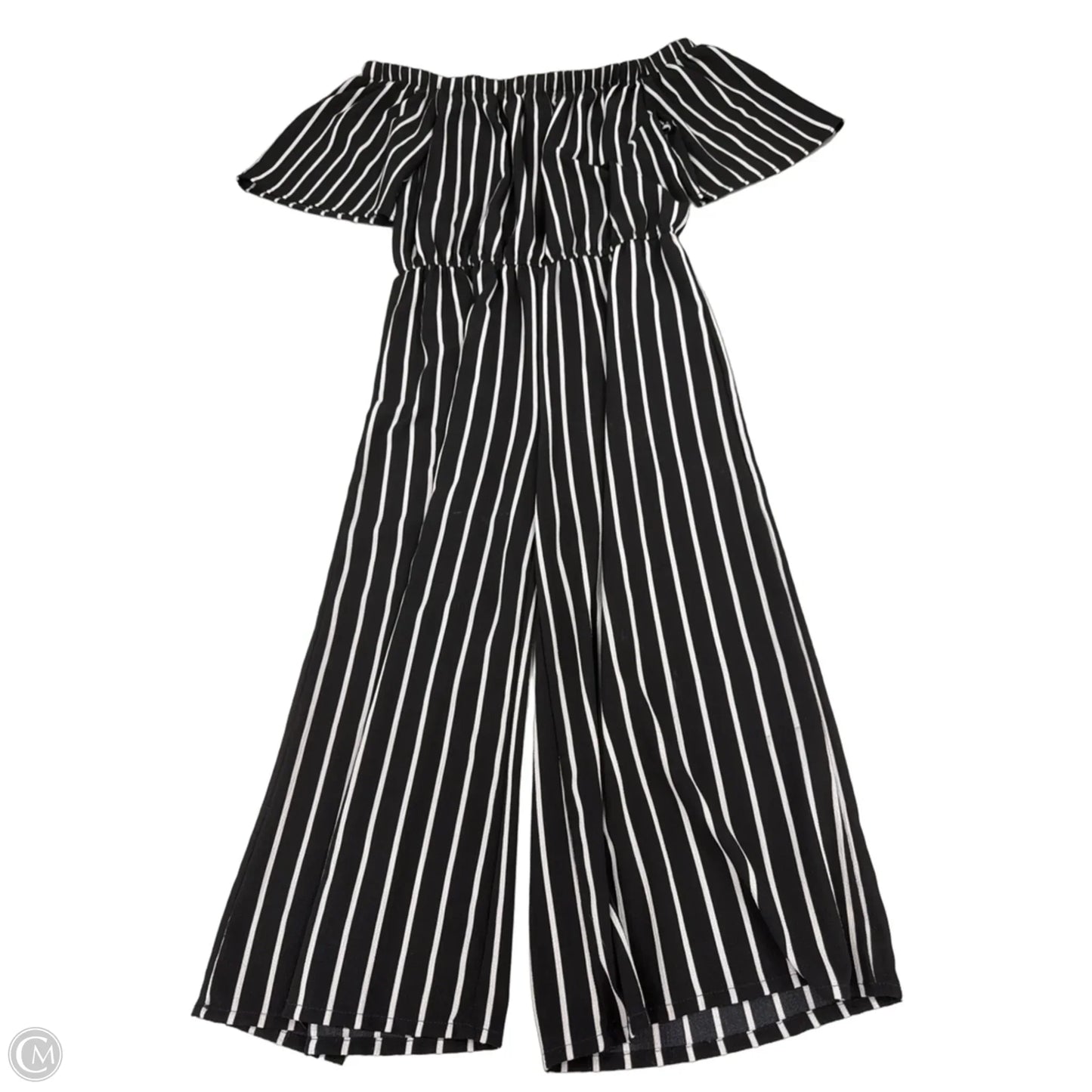 Jumpsuit By Ambiance Apparel In Black & Grey, Size: M