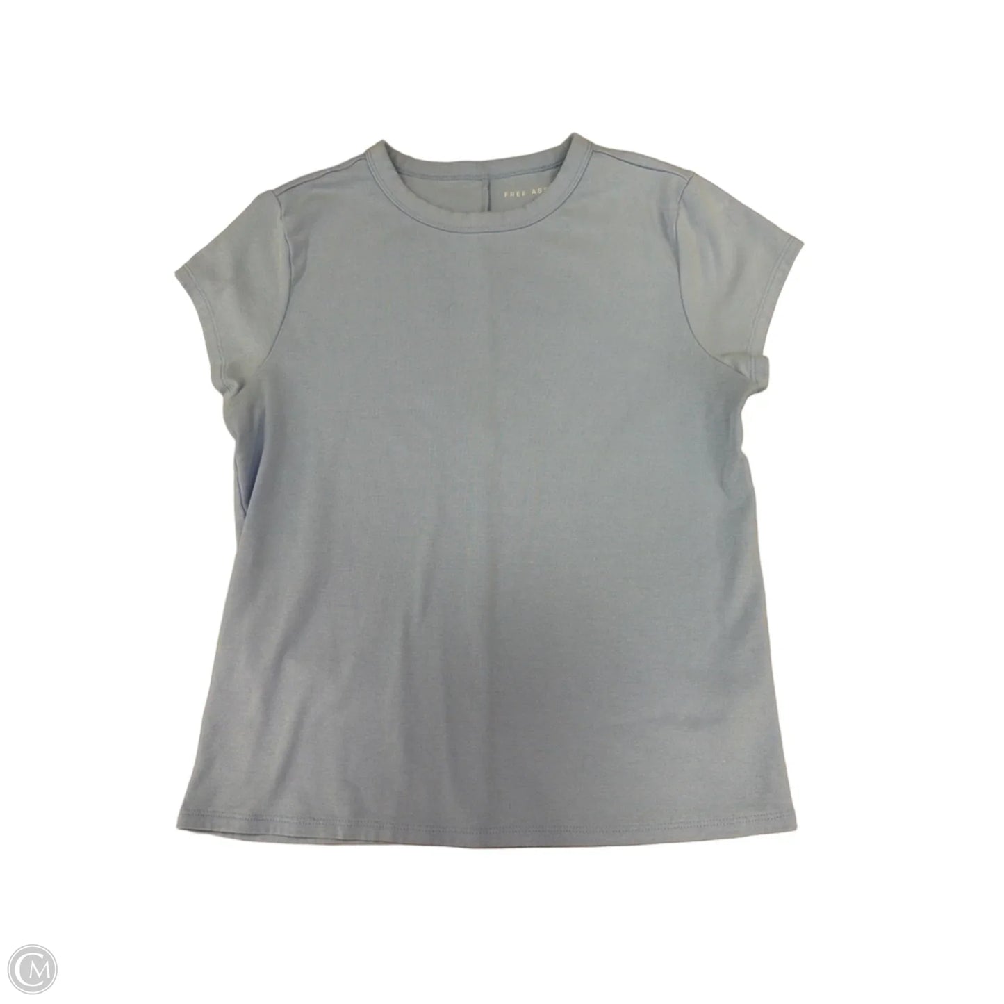 Top Short Sleeve By Free Assembly In Blue, Size: M