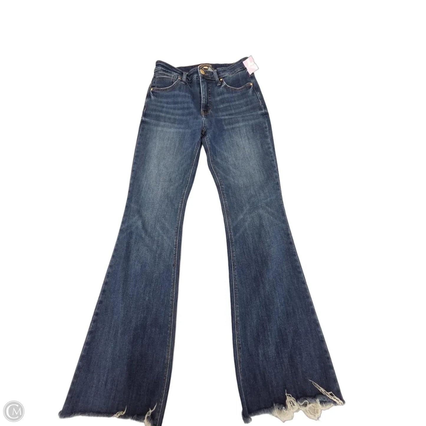 Jeans Flared By Kut In Blue Denim, Size: 4