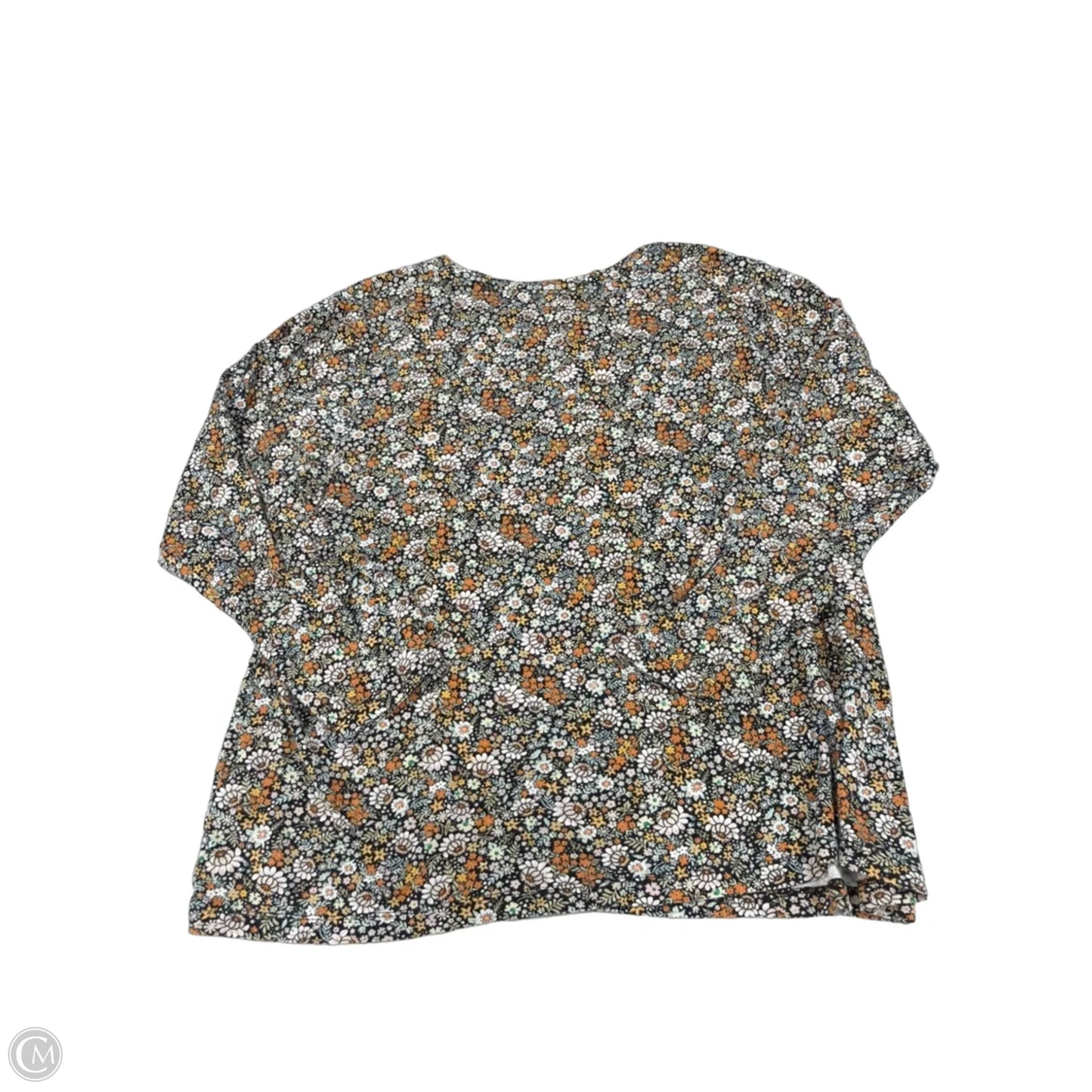 Top Long Sleeve By Croft And Barrow In Floral Print, Size: 2x