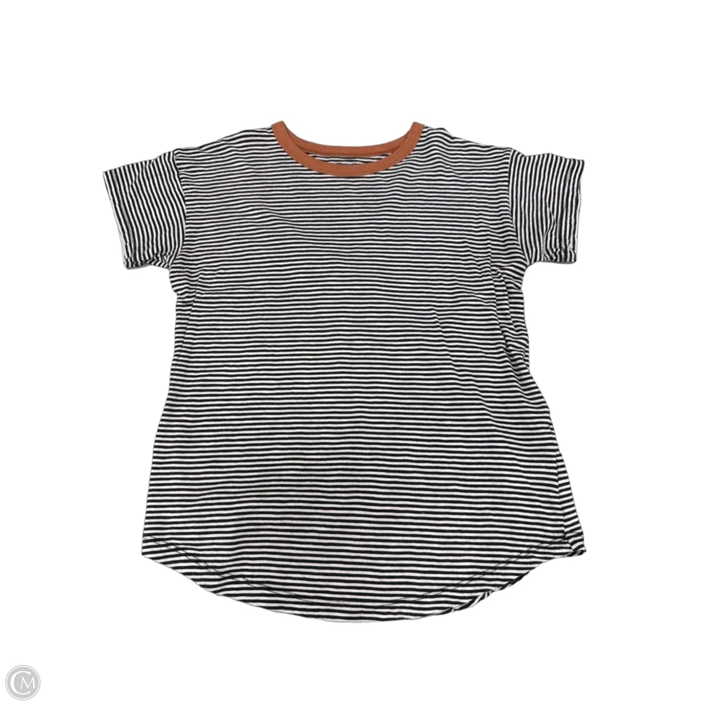 Top Short Sleeve By Madewell In Black & White, Size: Xs