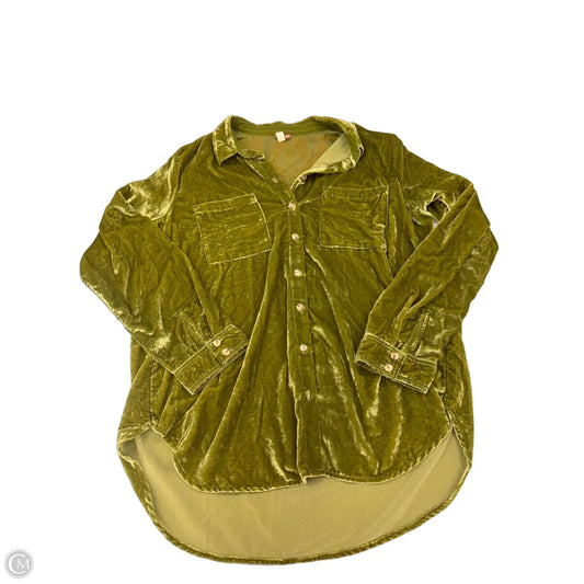 Top Long Sleeve By Pilcro In Green, Size: L
