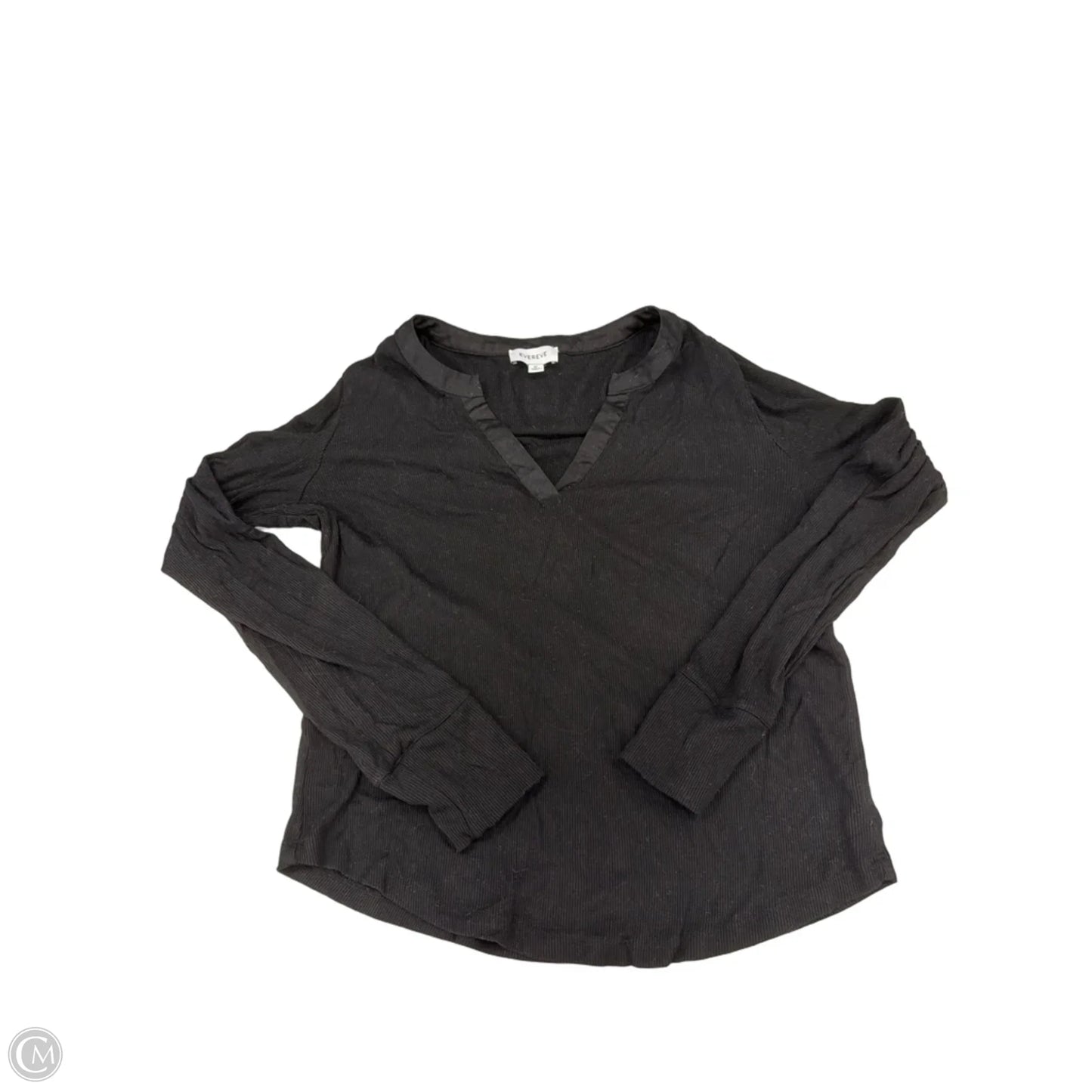 Top Long Sleeve By Evereve In Black, Size: M