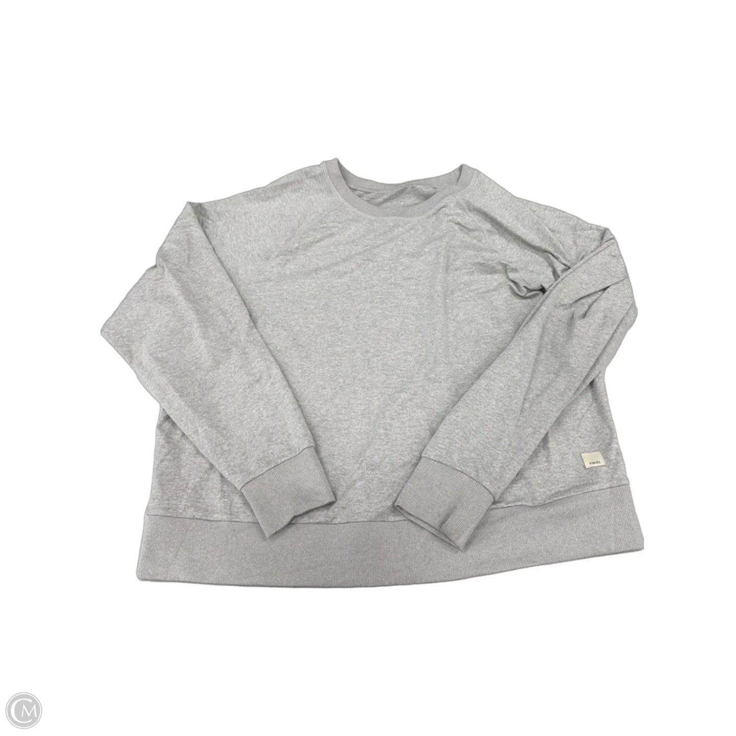 Athletic Top Long Sleeve Crewneck By Vuori In Grey, Size: M