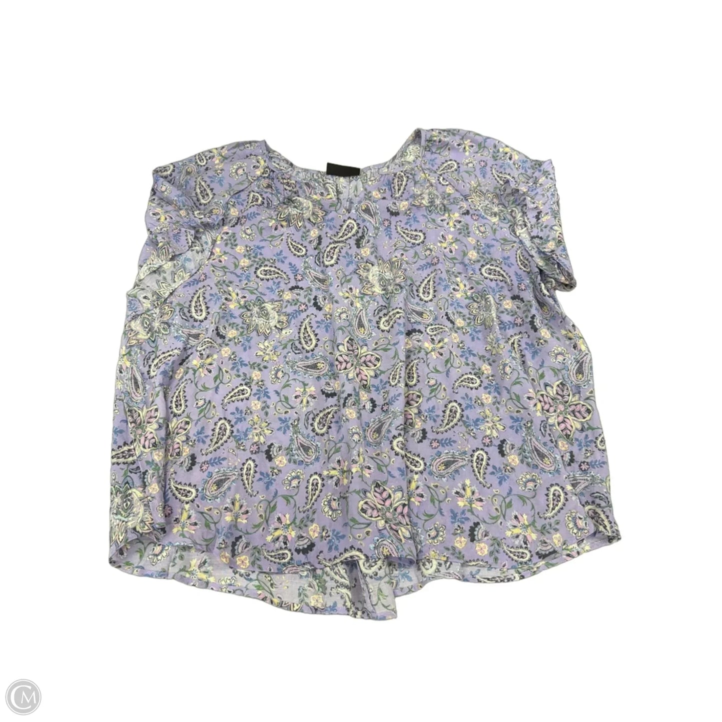 Top Short Sleeve By Lane Bryant In Purple, Size: 3x