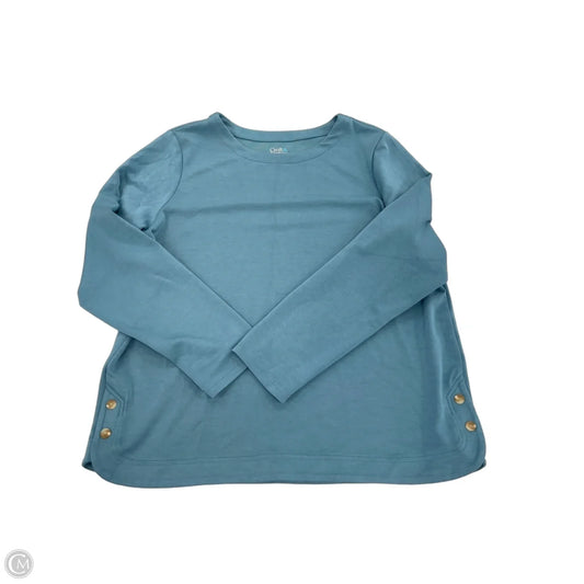 Top Long Sleeve By Croft And Barrow In Teal, Size: Xxl