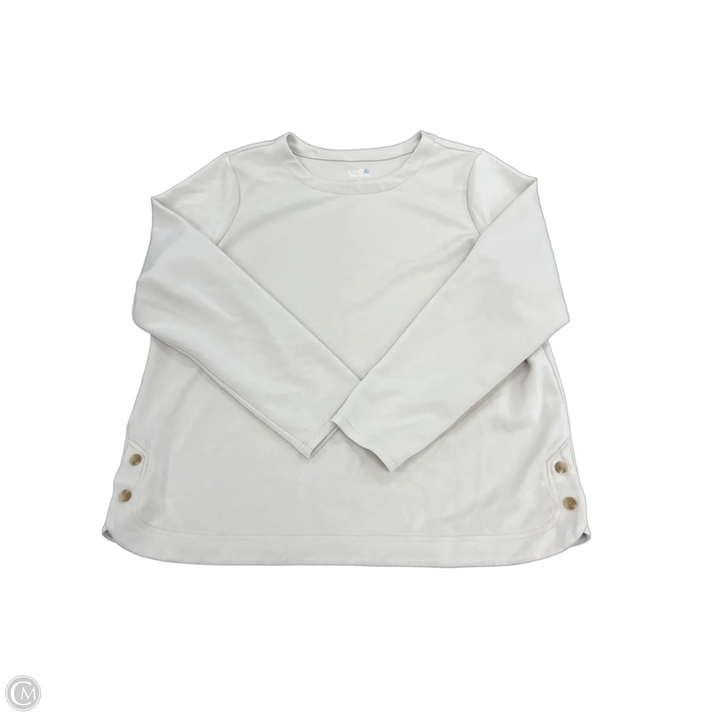 Top Long Sleeve By Croft And Barrow In Cream, Size: Xxl