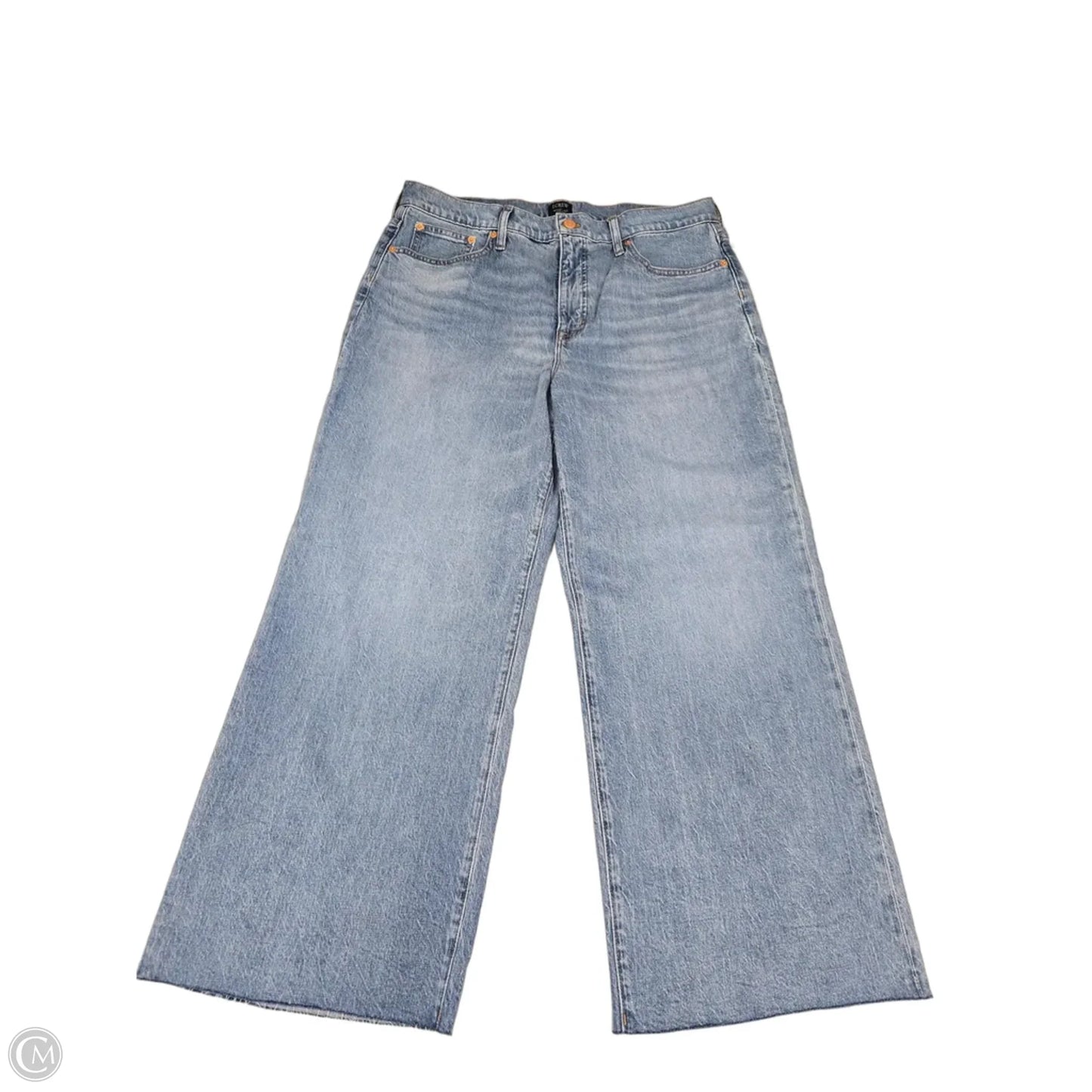 Jeans Wide Leg By J. Crew In Blue Denim, Size: 12