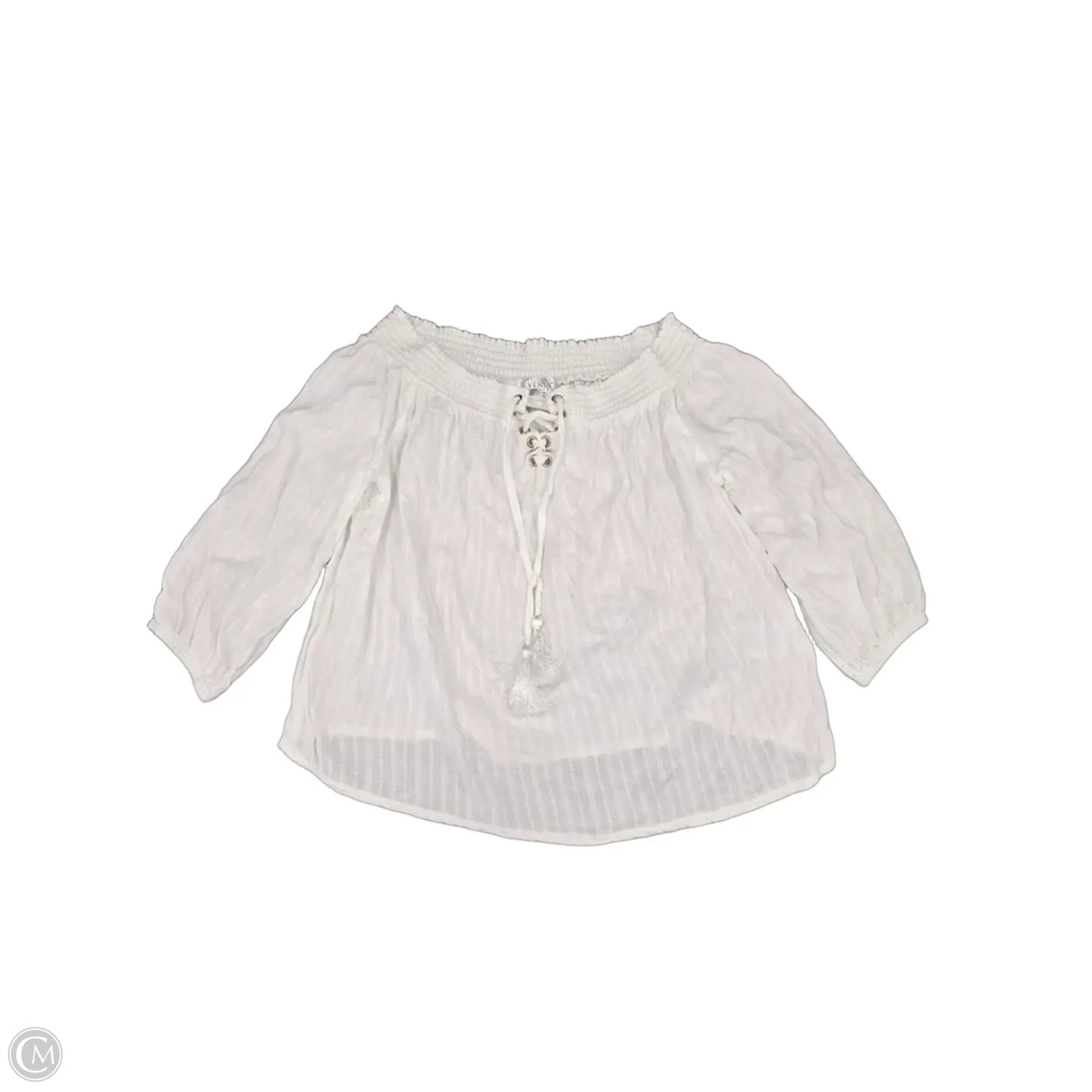 Top Short Sleeve By Venus In White, Size: S