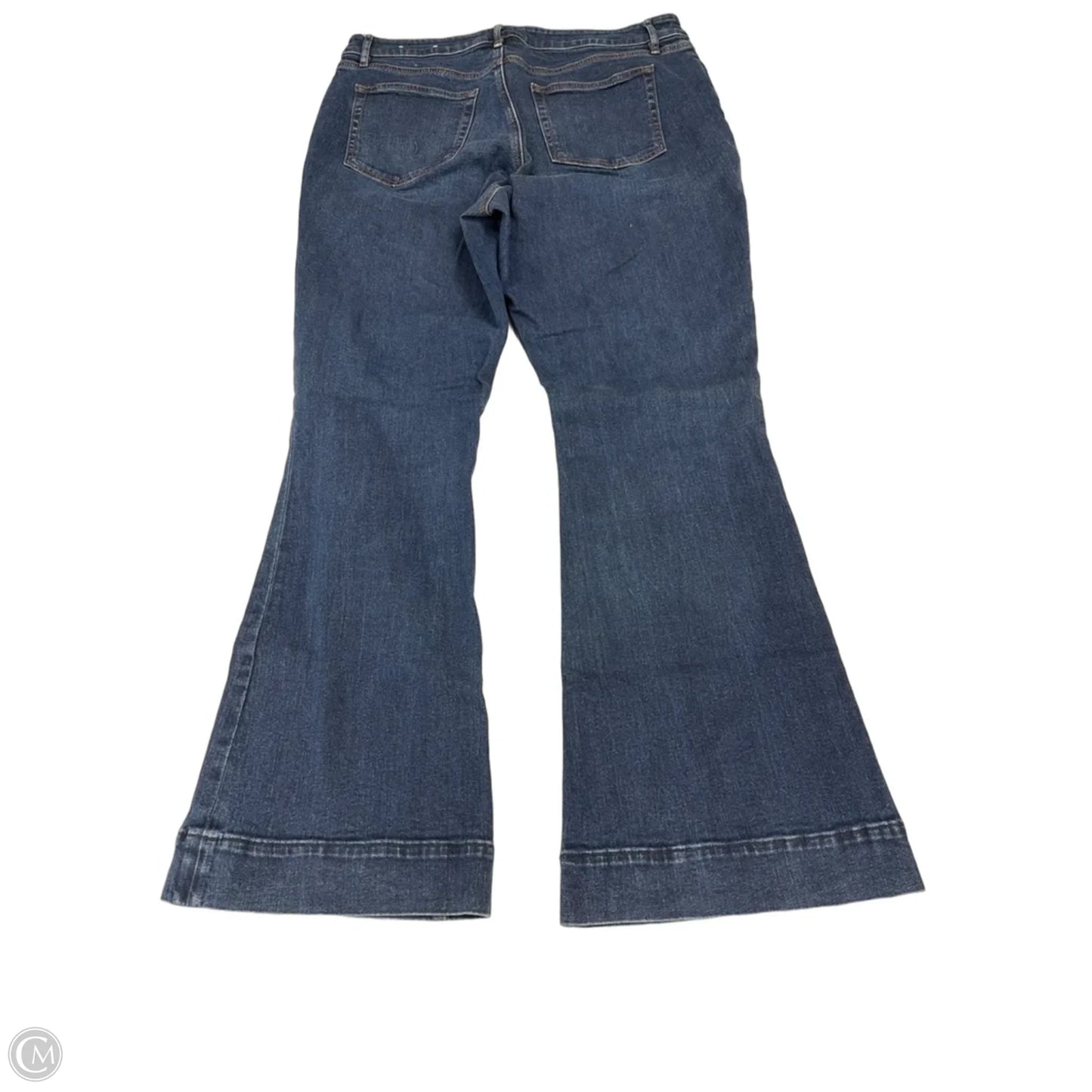 Jeans Flared By Loft In Blue Denim, Size: 14