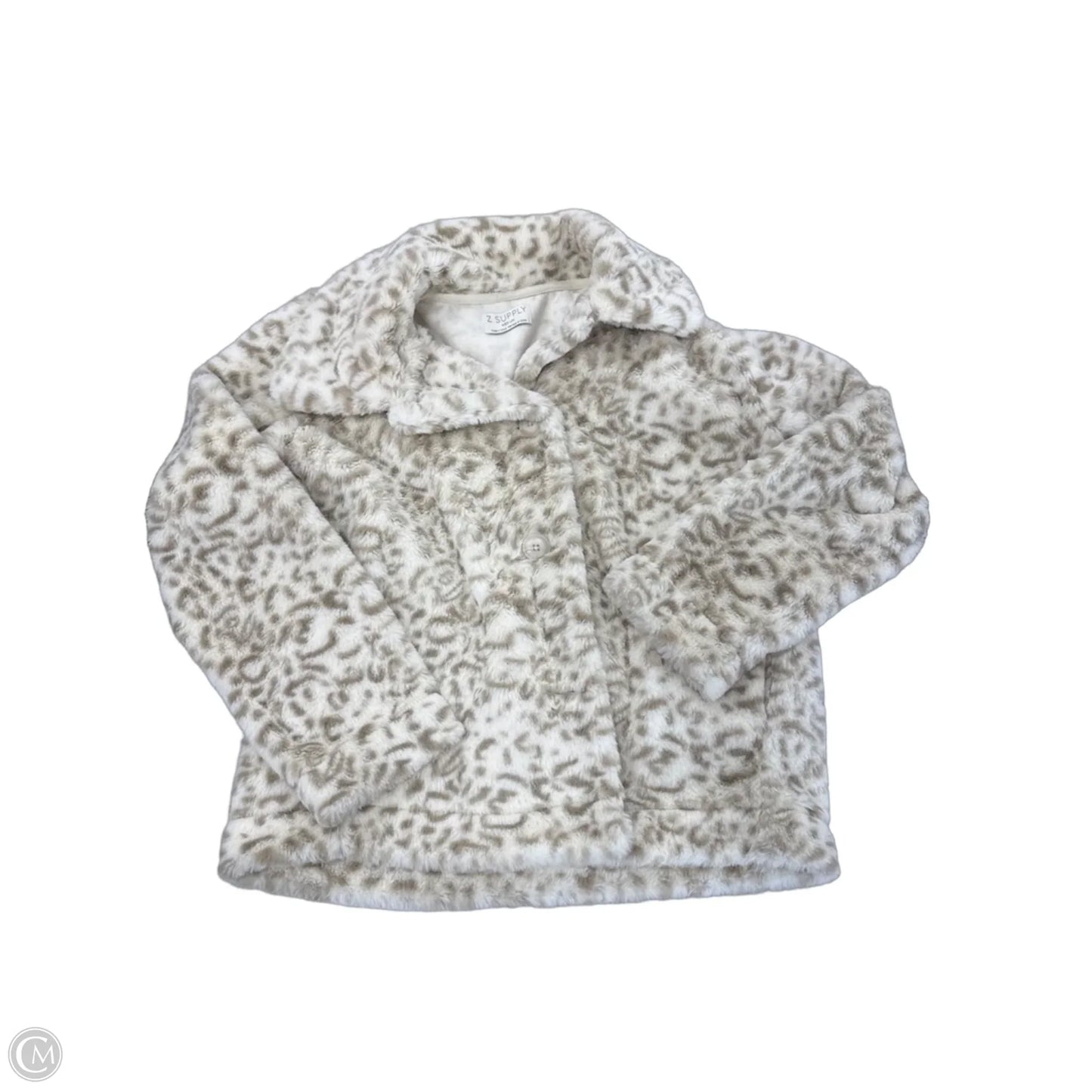 Jacket Faux Fur & Sherpa By Z Supply In Animal Print, Size: M