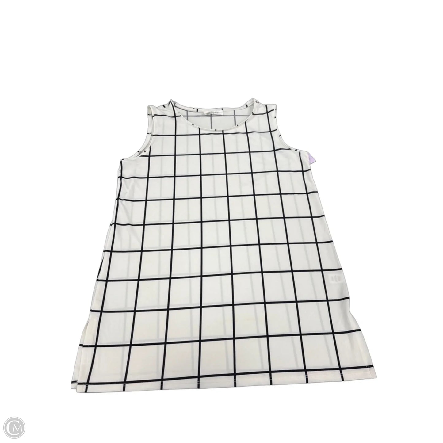 Top Sleeveless By Zenana In Black & White, Size: S