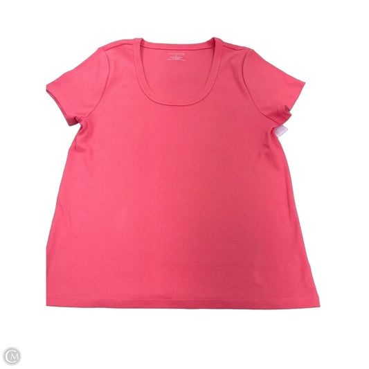 Top Short Sleeve By Talbots In Pink, Size: Xl