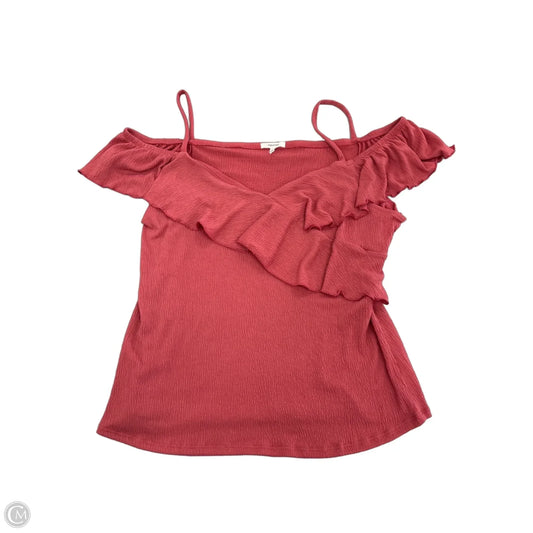 Top Short Sleeve By Maurices In Mauve, Size: Xxl