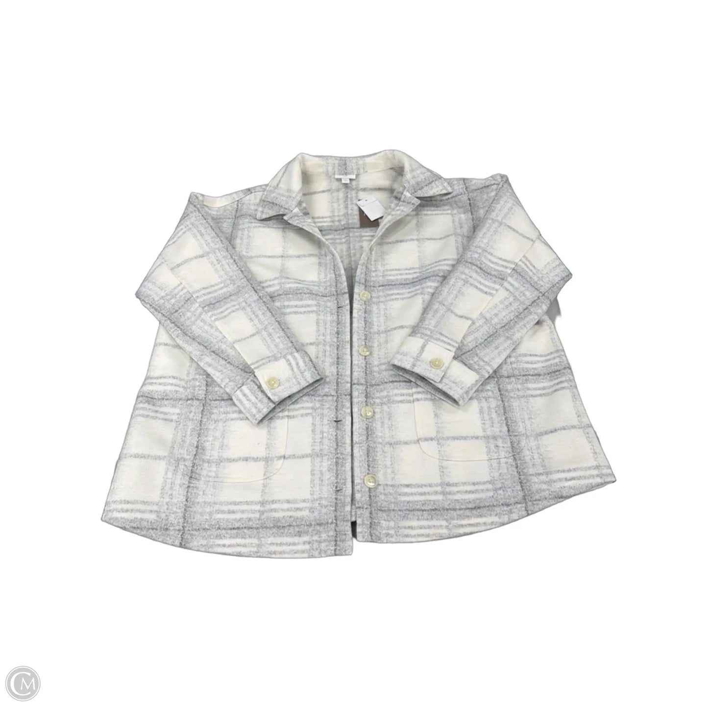 Jacket Shirt By J. Jill In Grey, Size: Xl