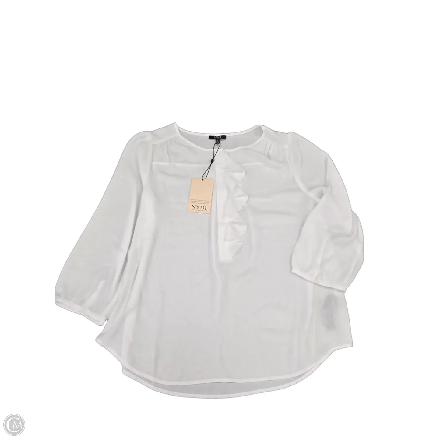 Top Long Sleeve By Not Your Daughters Jeans In White, Size: S