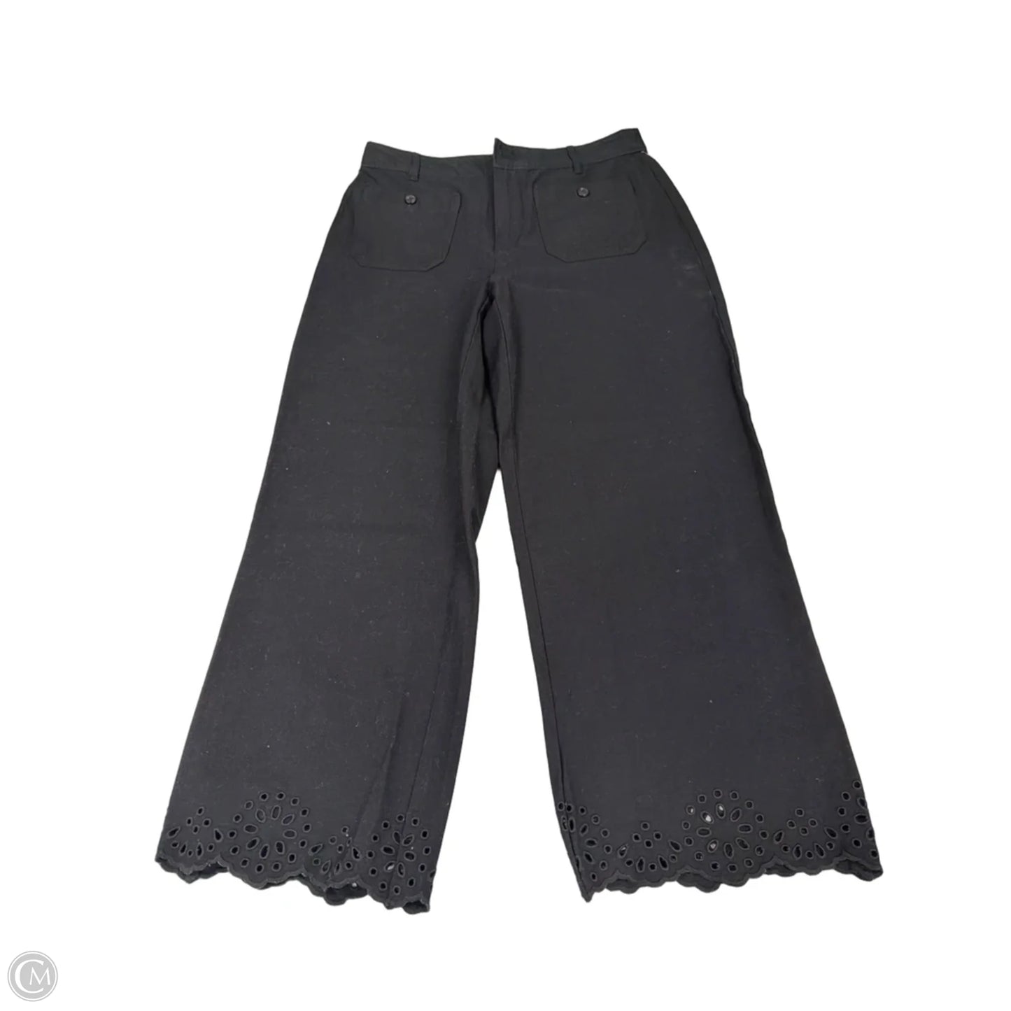 Jeans Wide Leg By Loft In Black Denim, Size: 2