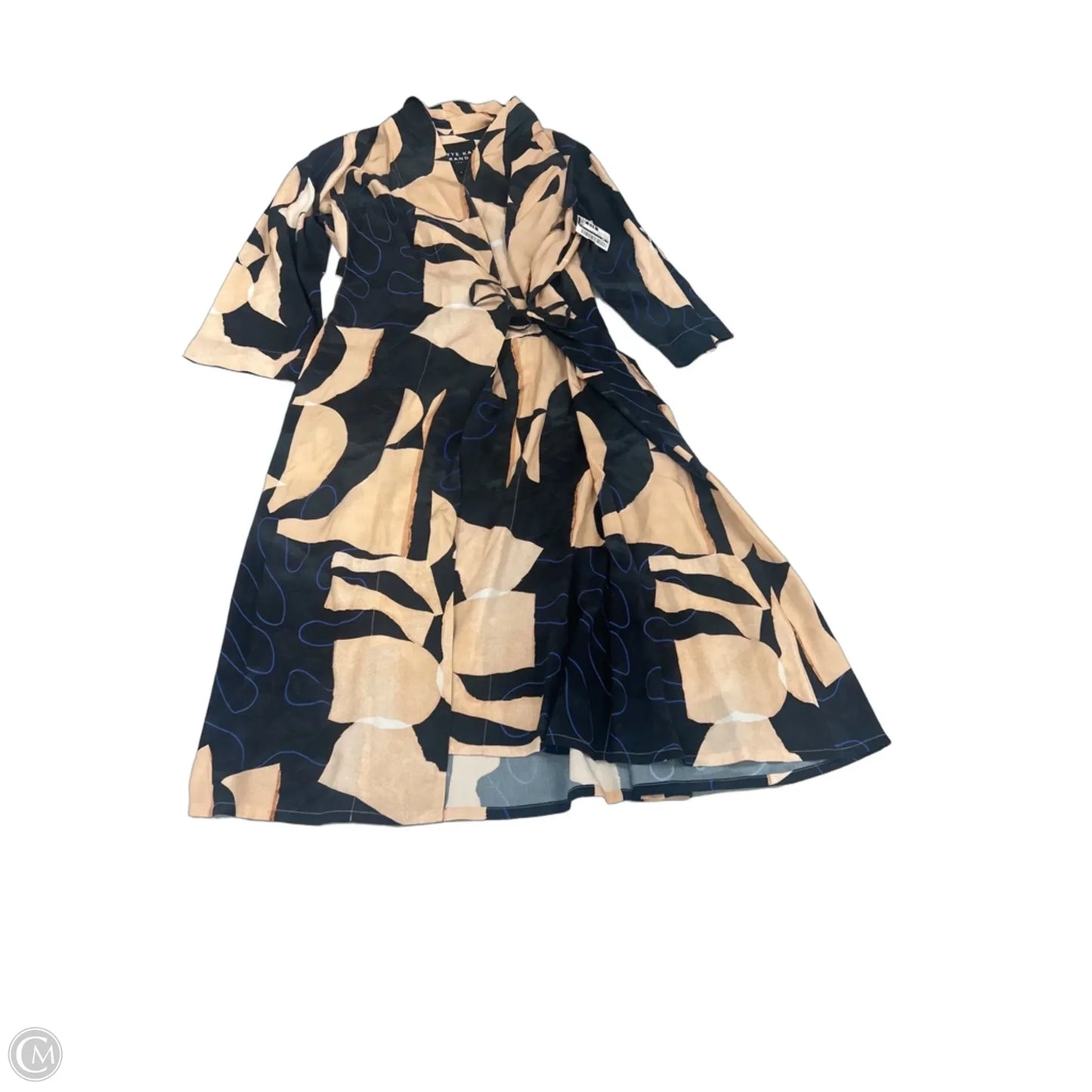 Dress Casual Midi By Cmc In Black & Tan, Size: S