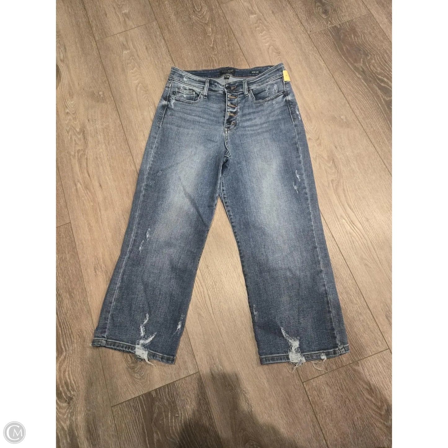 Jeans Wide Leg By Judy Blue In Blue Denim, Size: 8
