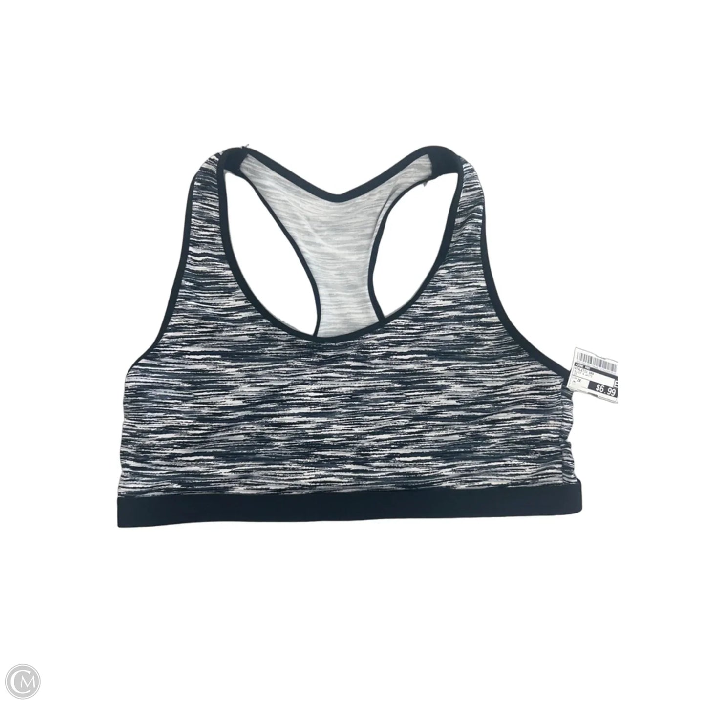 Athletic Bra By Zone Pro In Black & White, Size: 2x