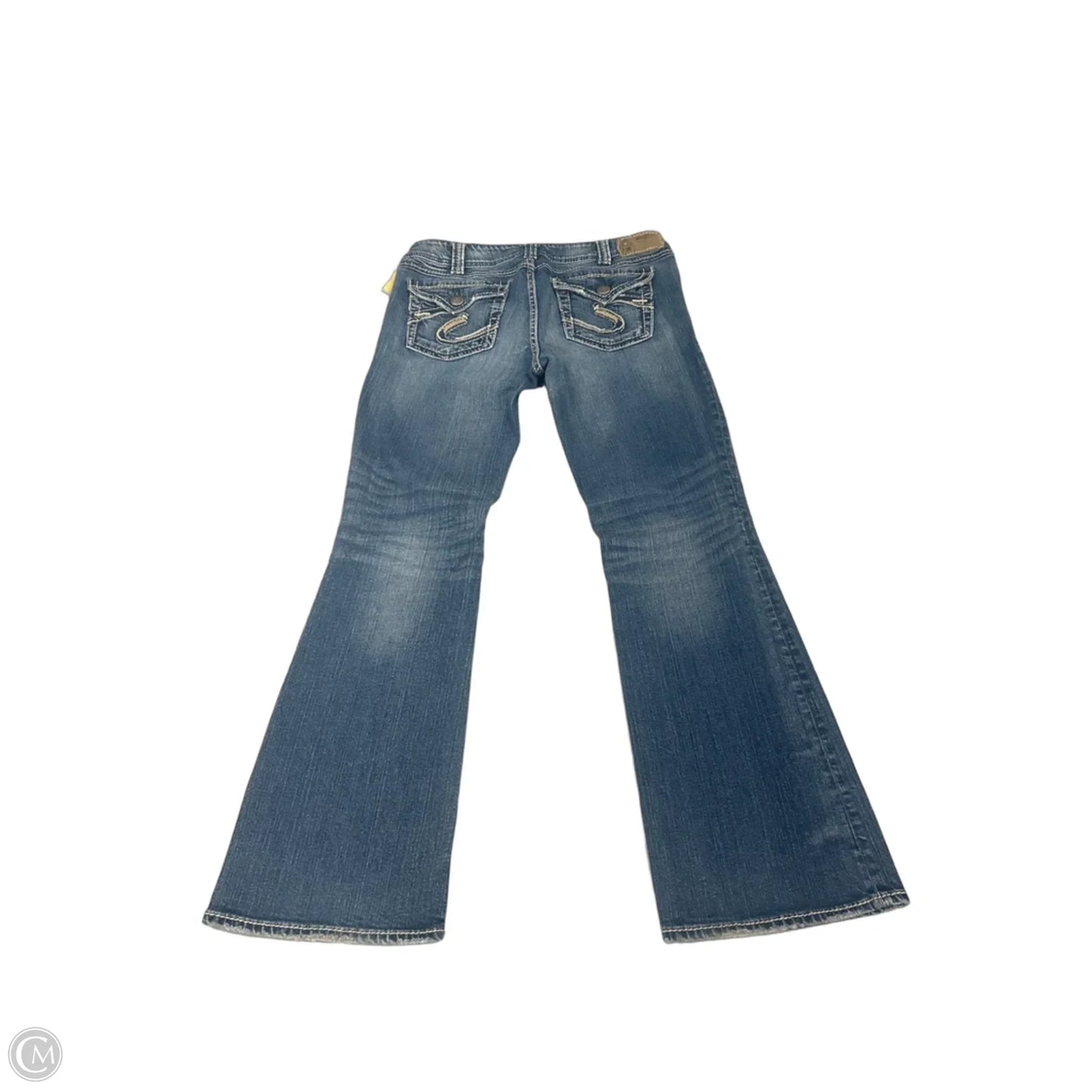 Jeans Boot Cut By Silver In Blue Denim, Size: 14
