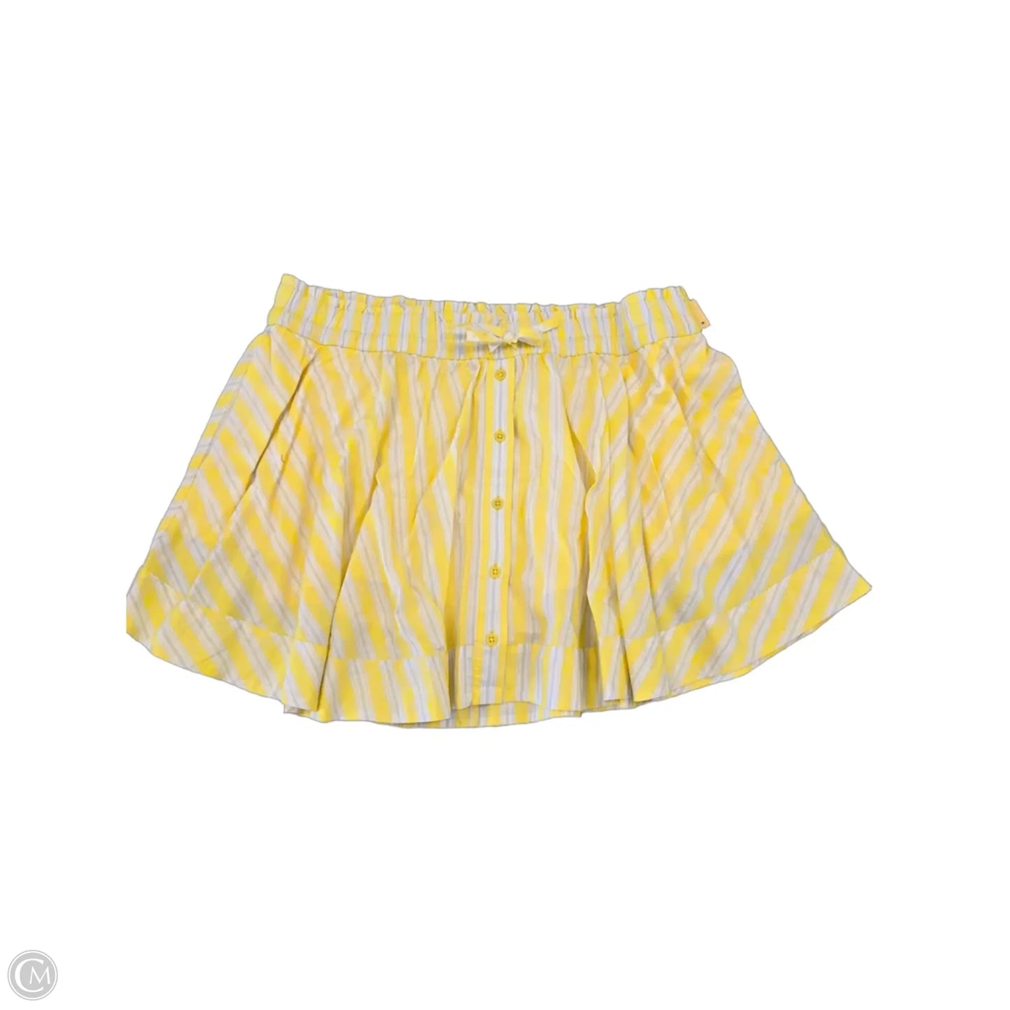Skirt Mini & Short By Aerie In White & Yellow, Size: Xl