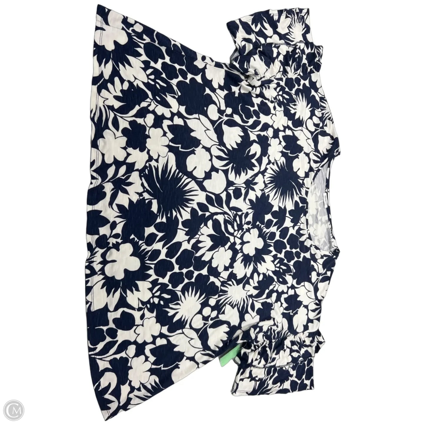 Top Short Sleeve By Westport In Blue & White, Size: 3x