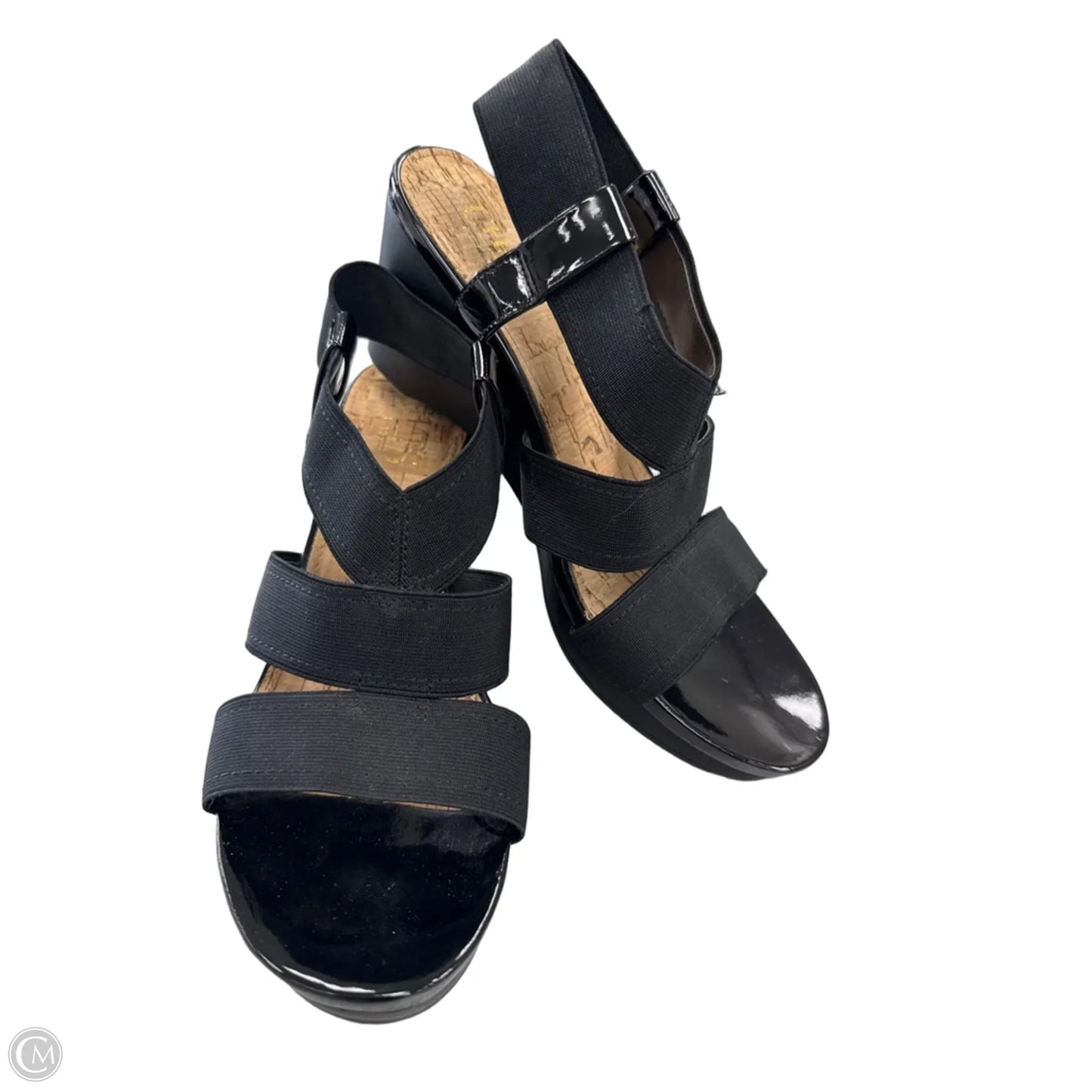 Shoes Heels Wedge By Chaps In Black, Size: 7