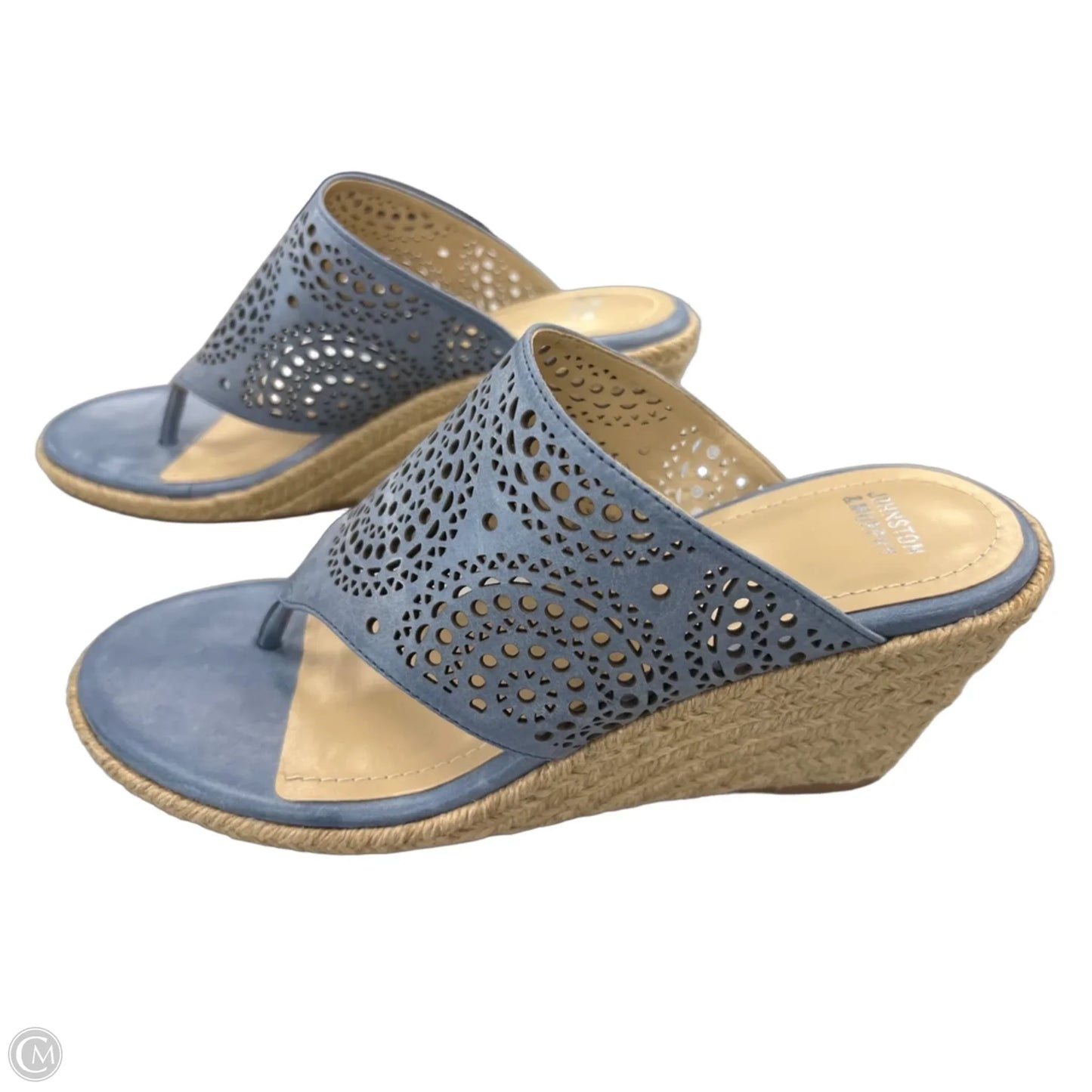 Shoes Heels Wedge By Johnston & Murphy In Blue, Size: 8