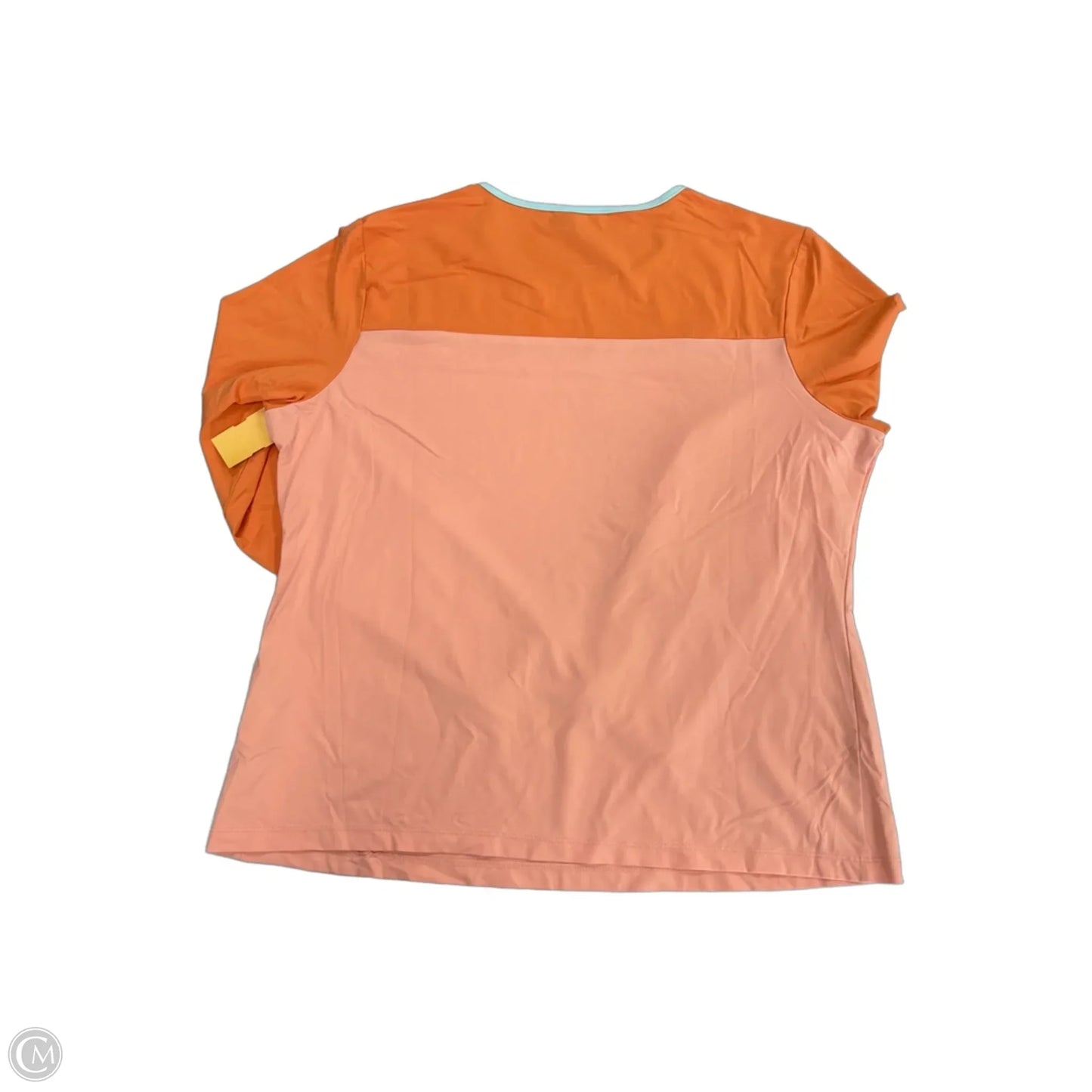 Athletic Top Long Sleeve Collar By Lands End In Orange, Size: L