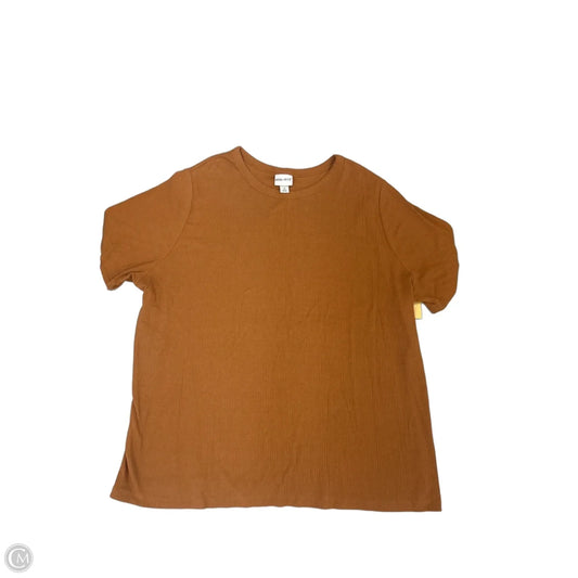 Top Short Sleeve By Ava & Viv In Orange, Size: 3x
